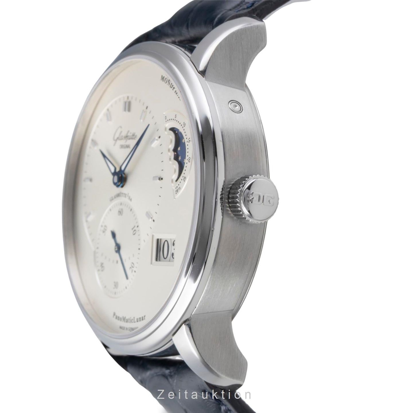 Glashütte Original PanoMaticLunar 1-90-02-42-32-01 (Onbekend (willekeurig serienummer)) - Zilver wijzerplaat 40mm Staal (5/8)