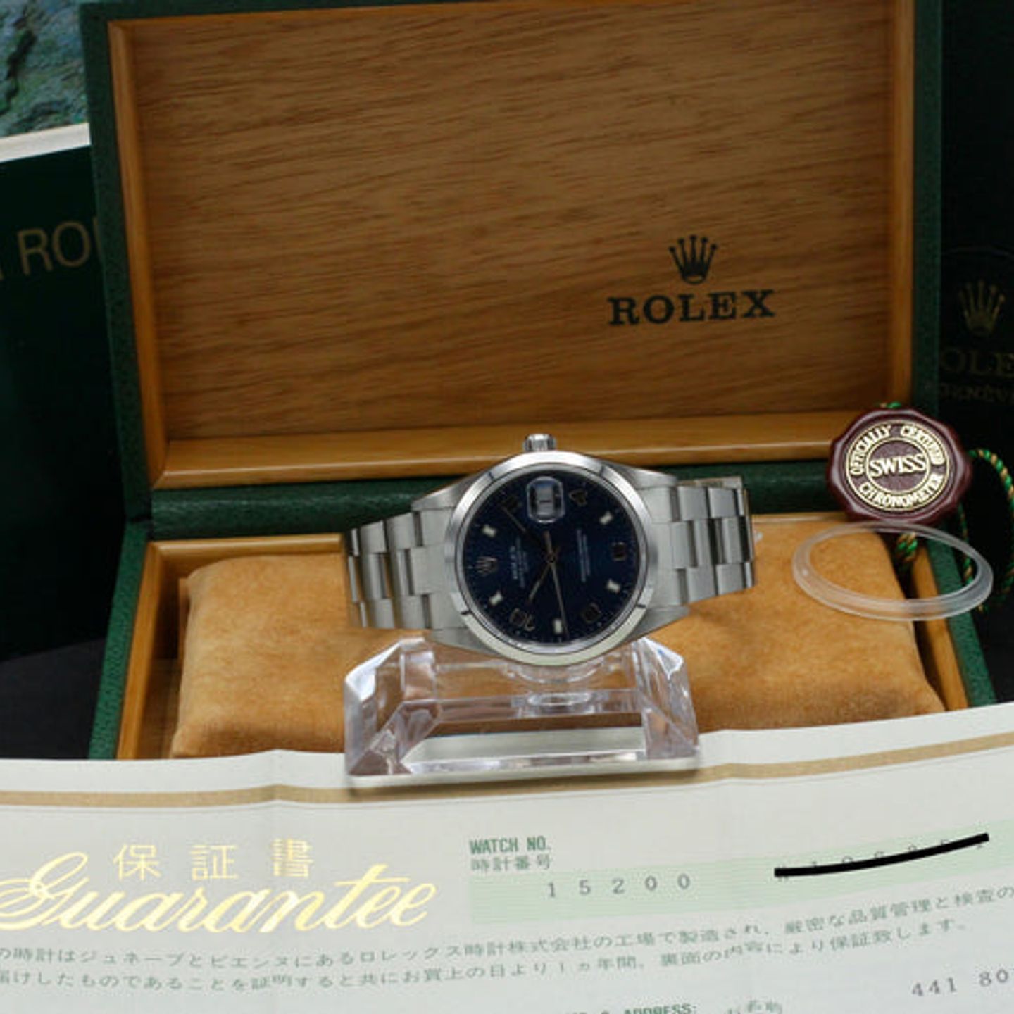 Rolex Oyster Perpetual Date 15200 (2002) - Blauw wijzerplaat 34mm Staal (3/7)