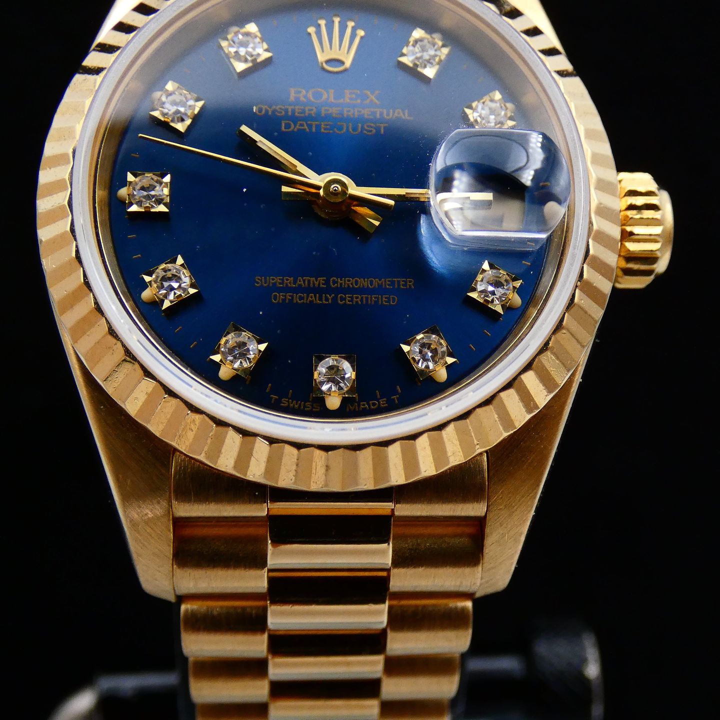 Rolex Lady-Datejust 79178 (1990) - Champagne dial 26 mm Yellow Gold case (2/4)