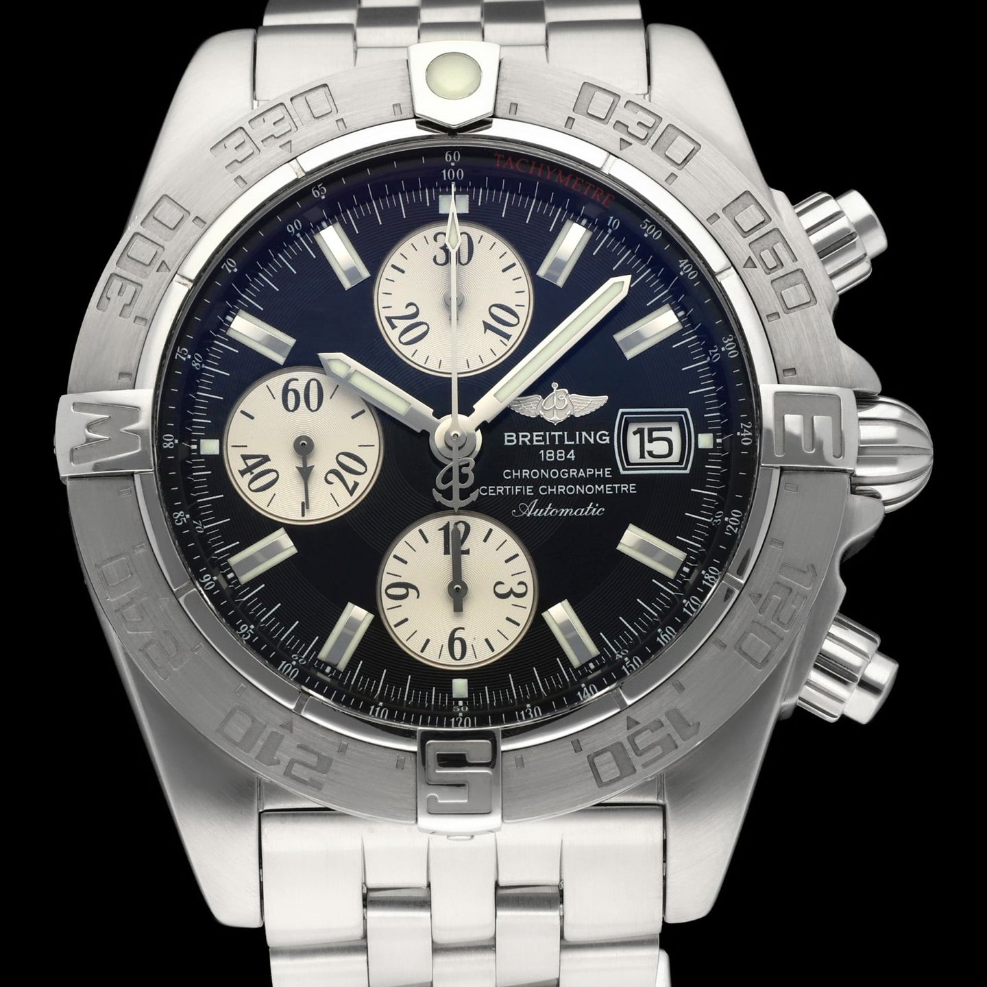 Breitling Galactic A13364 (2012) - Black dial 44 mm Steel case (1/8)