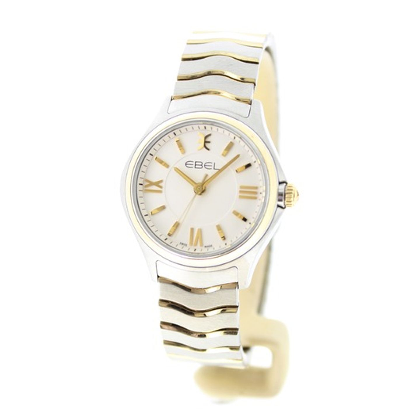 Ebel Wave 1216375 (Unknown (random serial)) - White dial 30 mm Gold/Steel case (1/7)