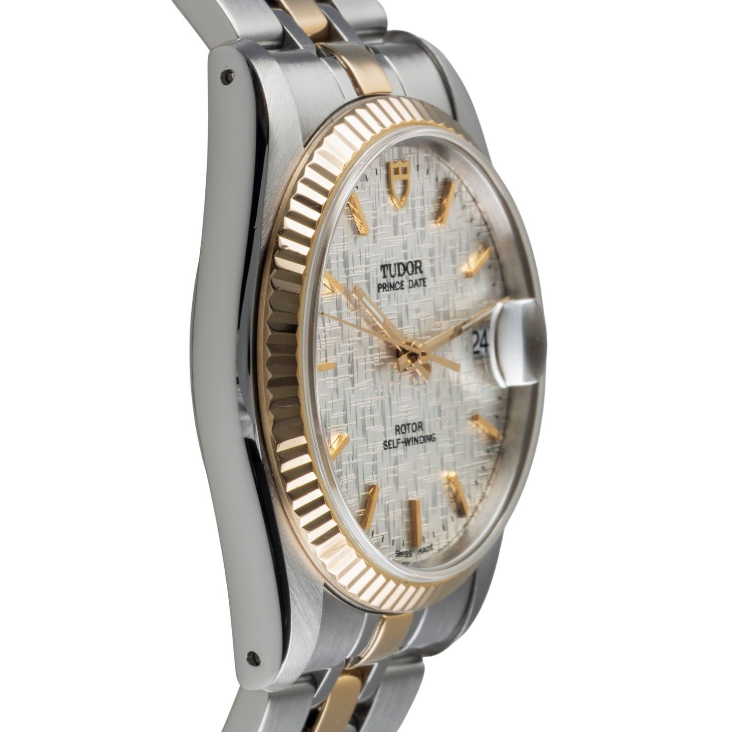 Tudor Prince Date 74033 (Unknown (random serial)) - Silver dial 34 mm Gold/Steel case (7/8)
