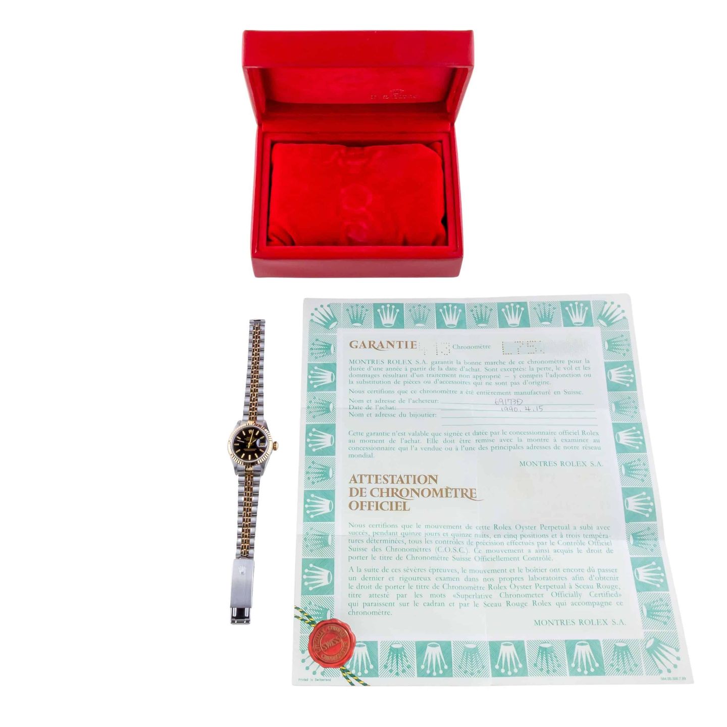 Rolex Lady-Datejust 69173 (1989) - 26 mm Gold/Steel case (8/8)