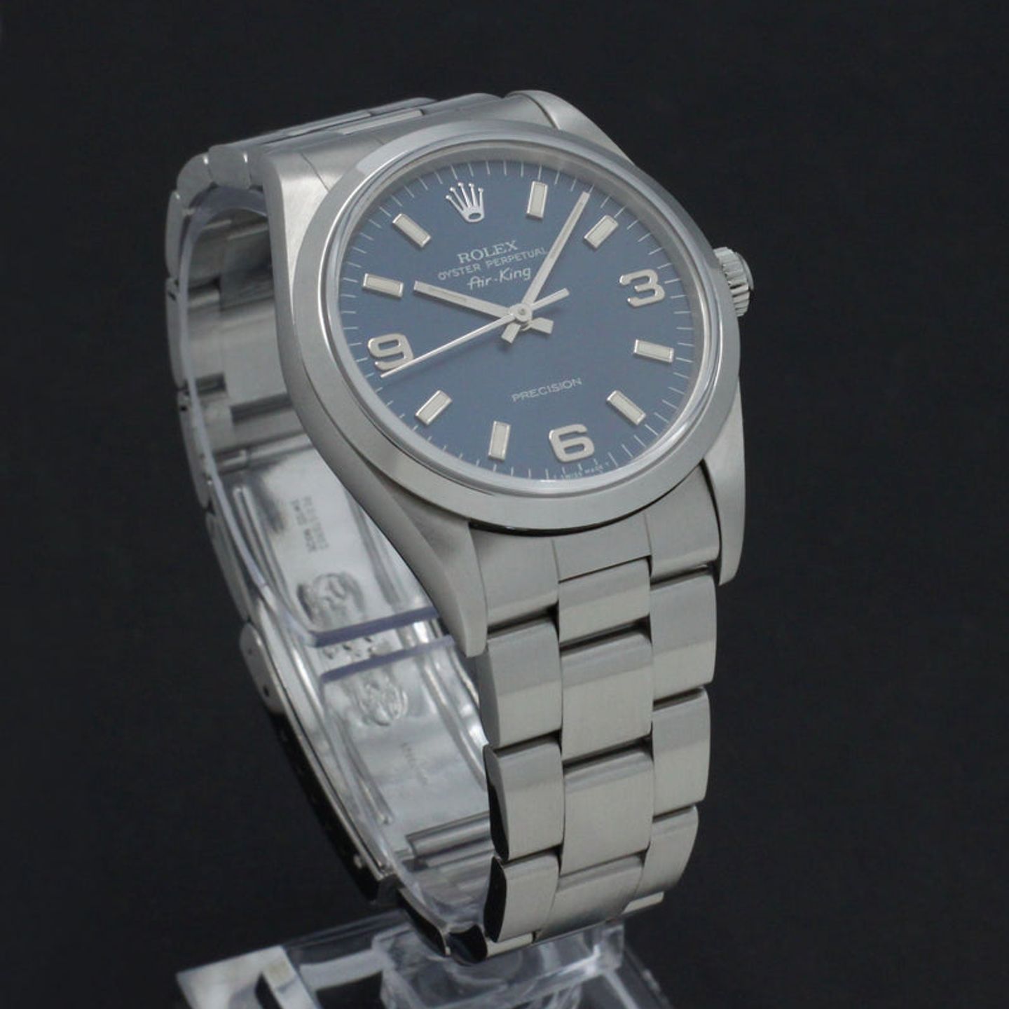 Rolex Air-King 14000 (1995) - Blue dial 34 mm Steel case (3/7)