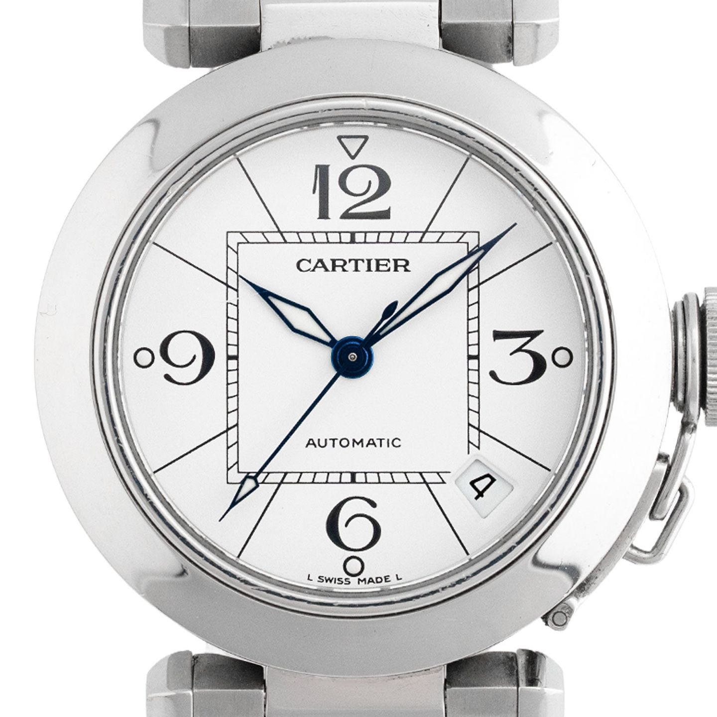Cartier Pasha C W31074M7 (Unknown (random serial)) - White dial 35 mm Steel case (2/4)