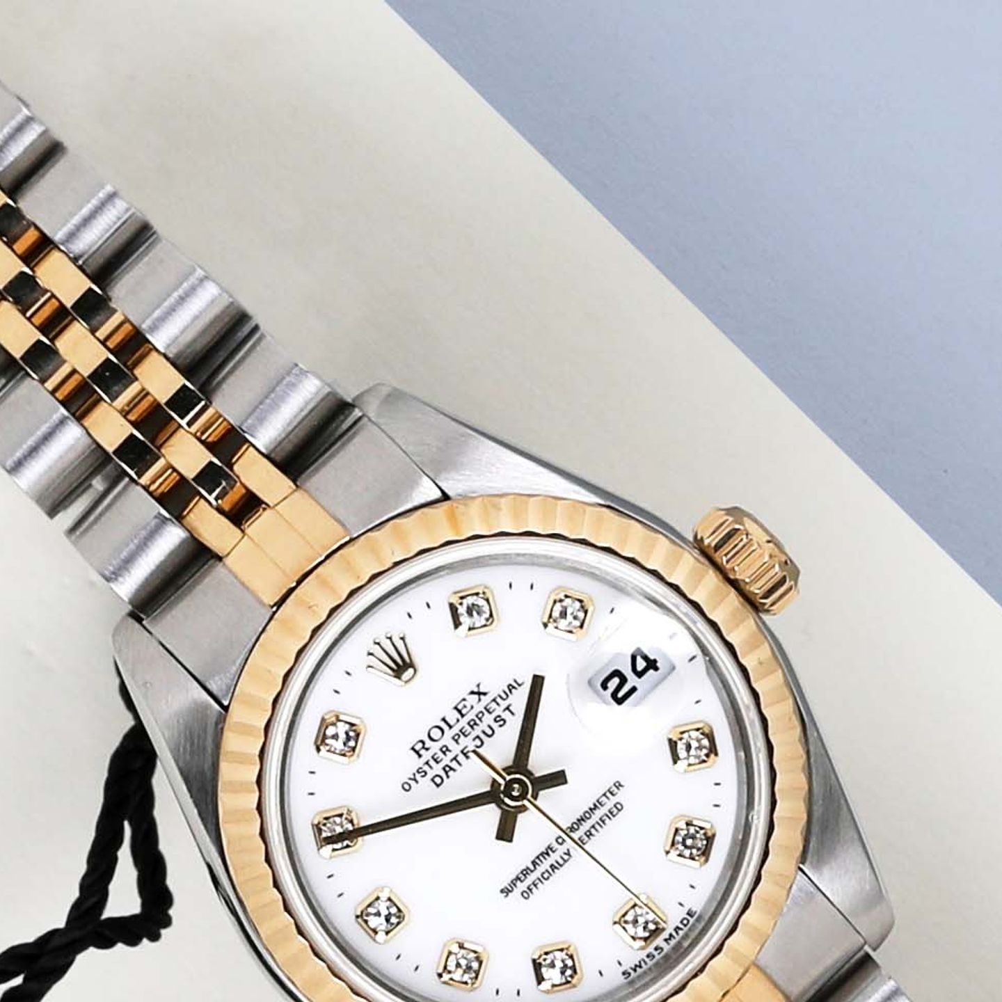 Rolex Lady-Datejust 69173 (1998) - Wit wijzerplaat 26mm Goud/Staal (3/8)