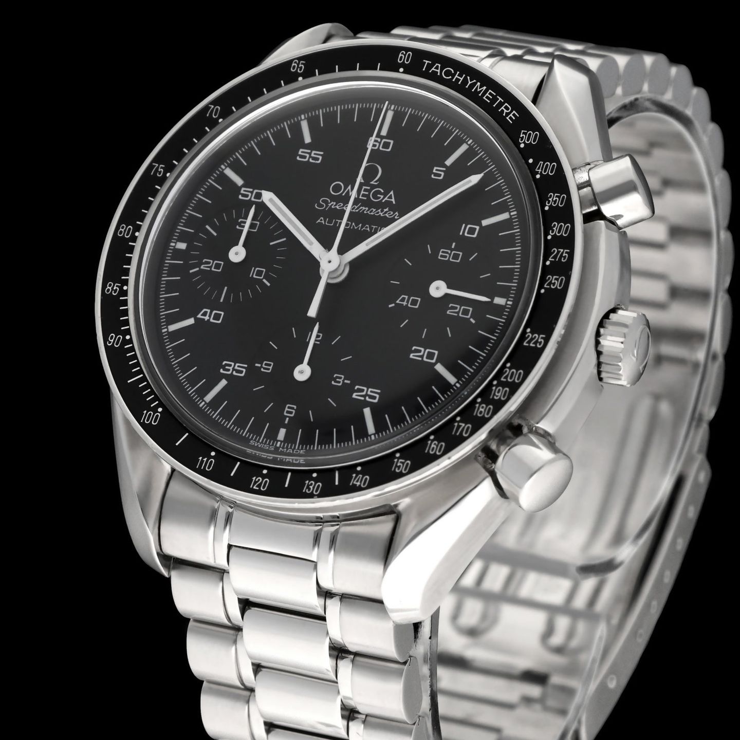 Omega Speedmaster Reduced 3510.50.00 (2003) - Zwart wijzerplaat 39mm Staal (7/8)