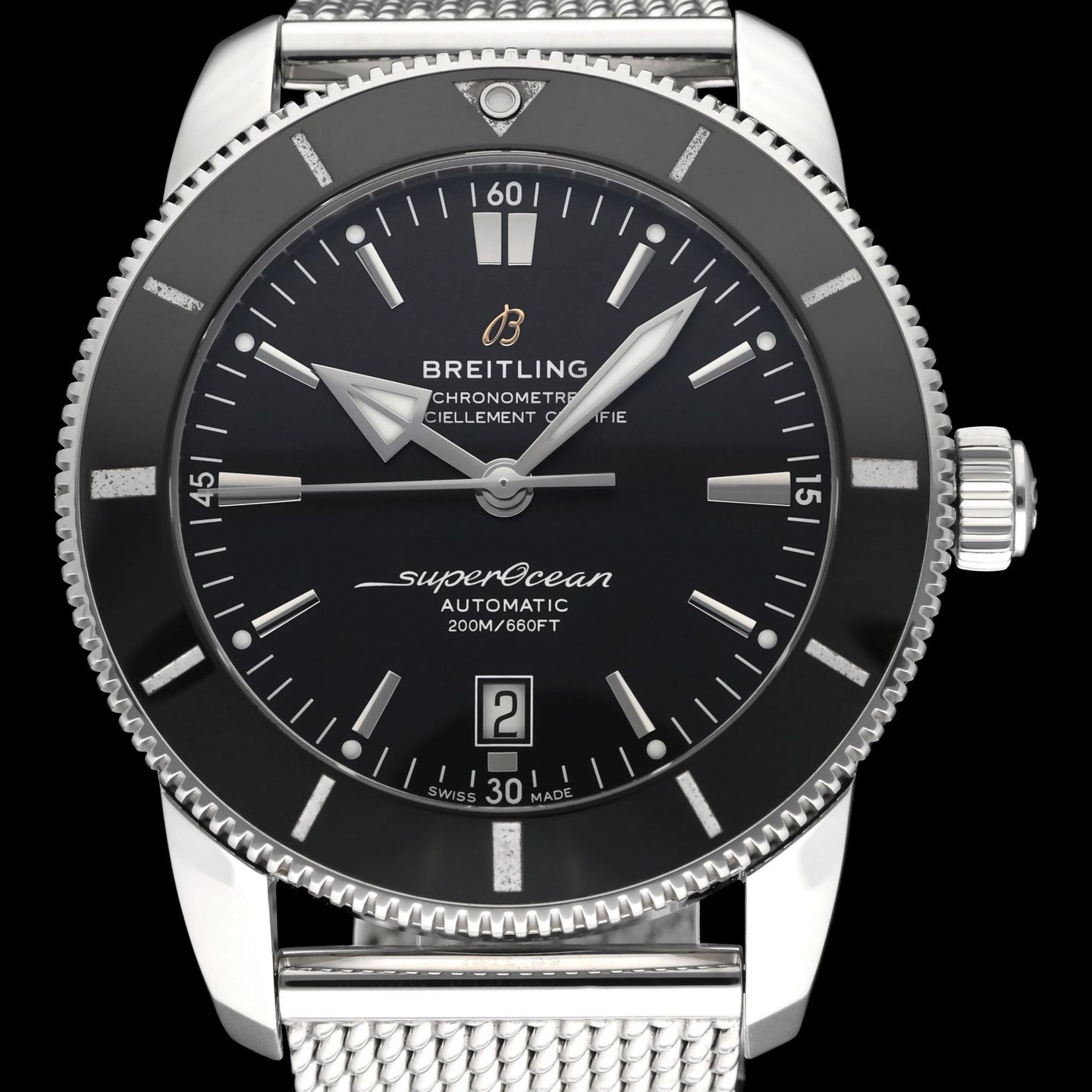 Breitling Superocean Heritage II 46 AB2020 (2019) - Black dial 46 mm Steel case (1/8)