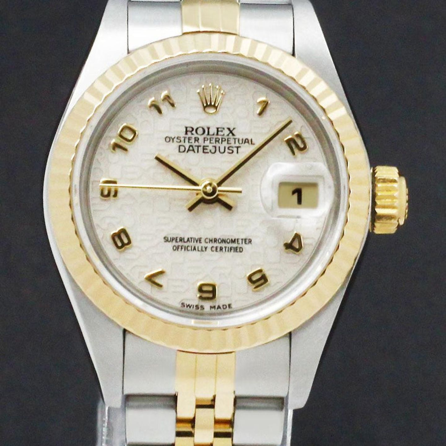 Rolex Lady-Datejust 79173 (2004) - Champagne dial 26 mm Gold/Steel case (1/7)