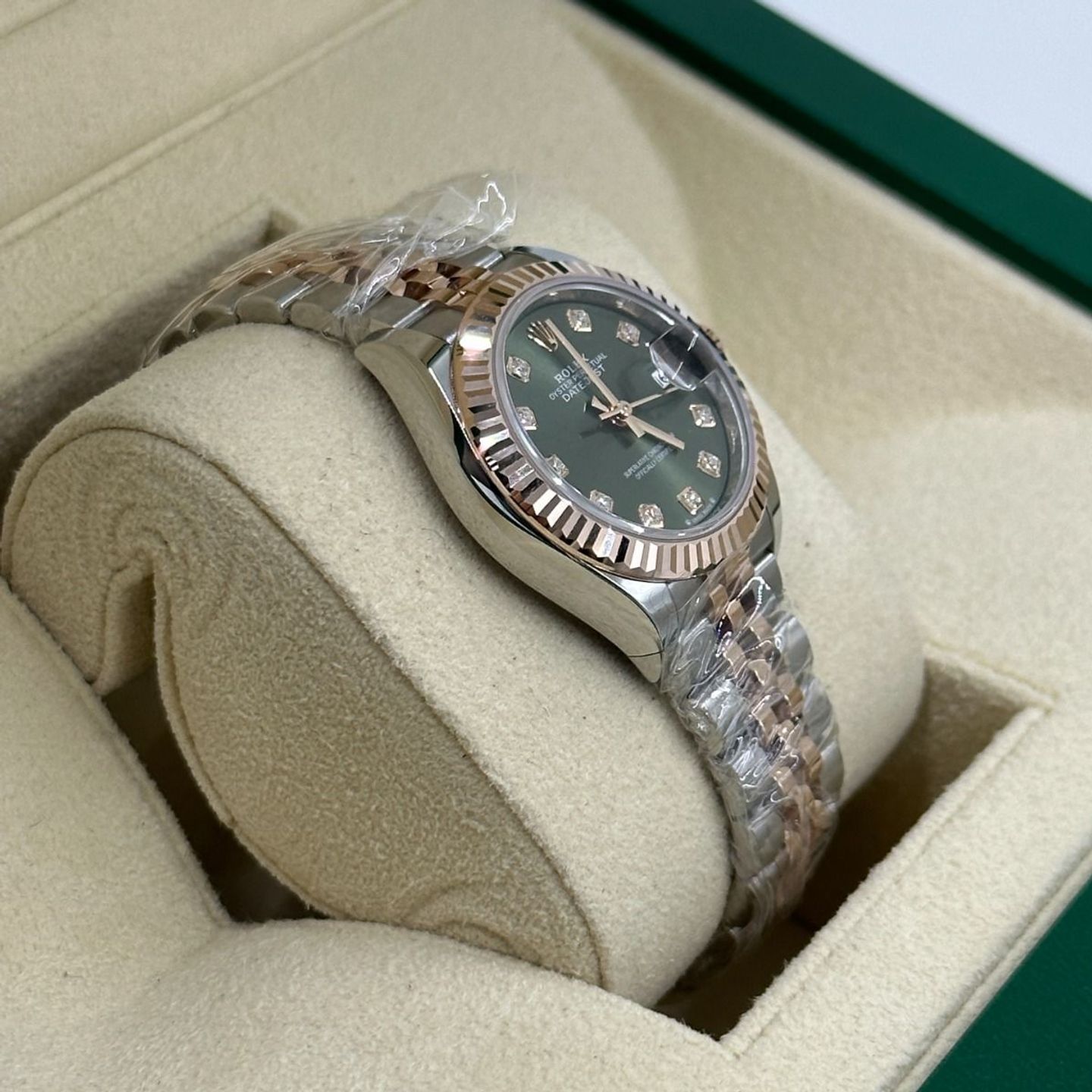 Rolex Lady-Datejust 279171 (2024) - Groen wijzerplaat 28mm Staal (7/8)