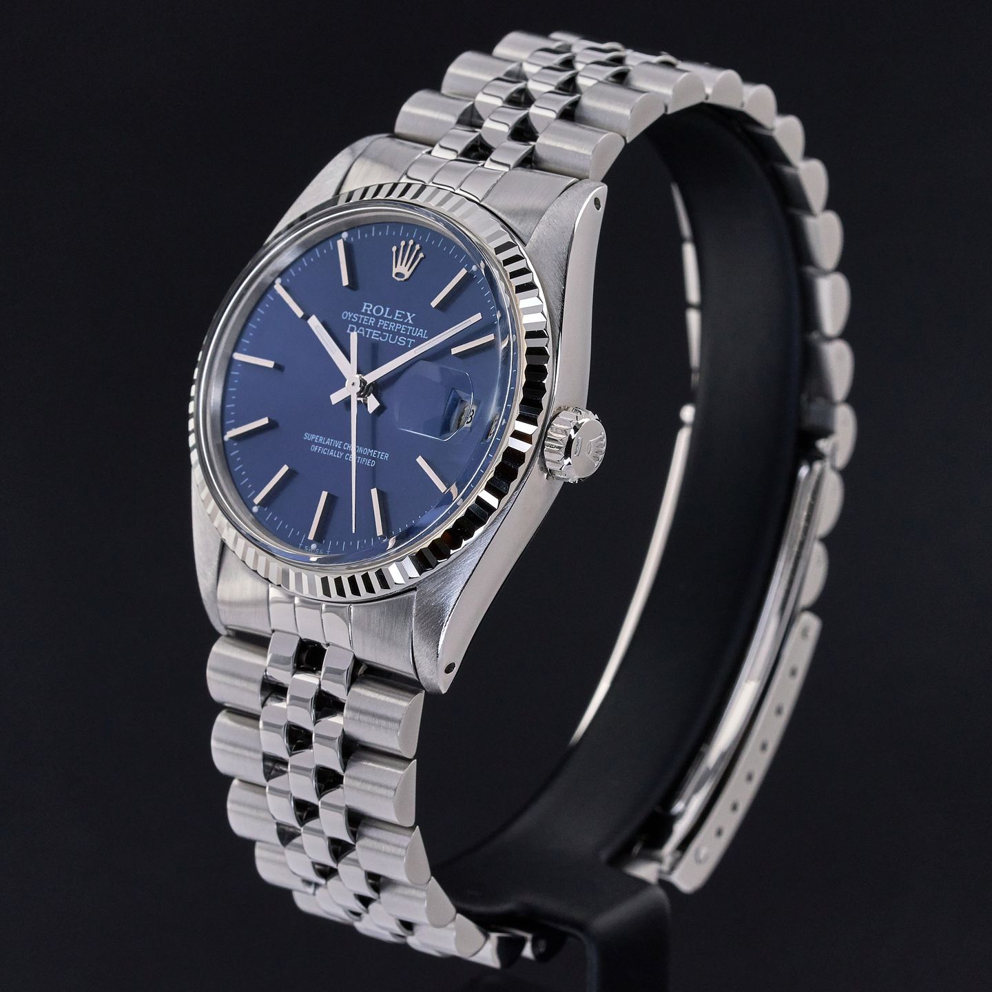 Rolex Datejust 36 16014 (1985) - Blauw wijzerplaat 36mm Staal (4/8)