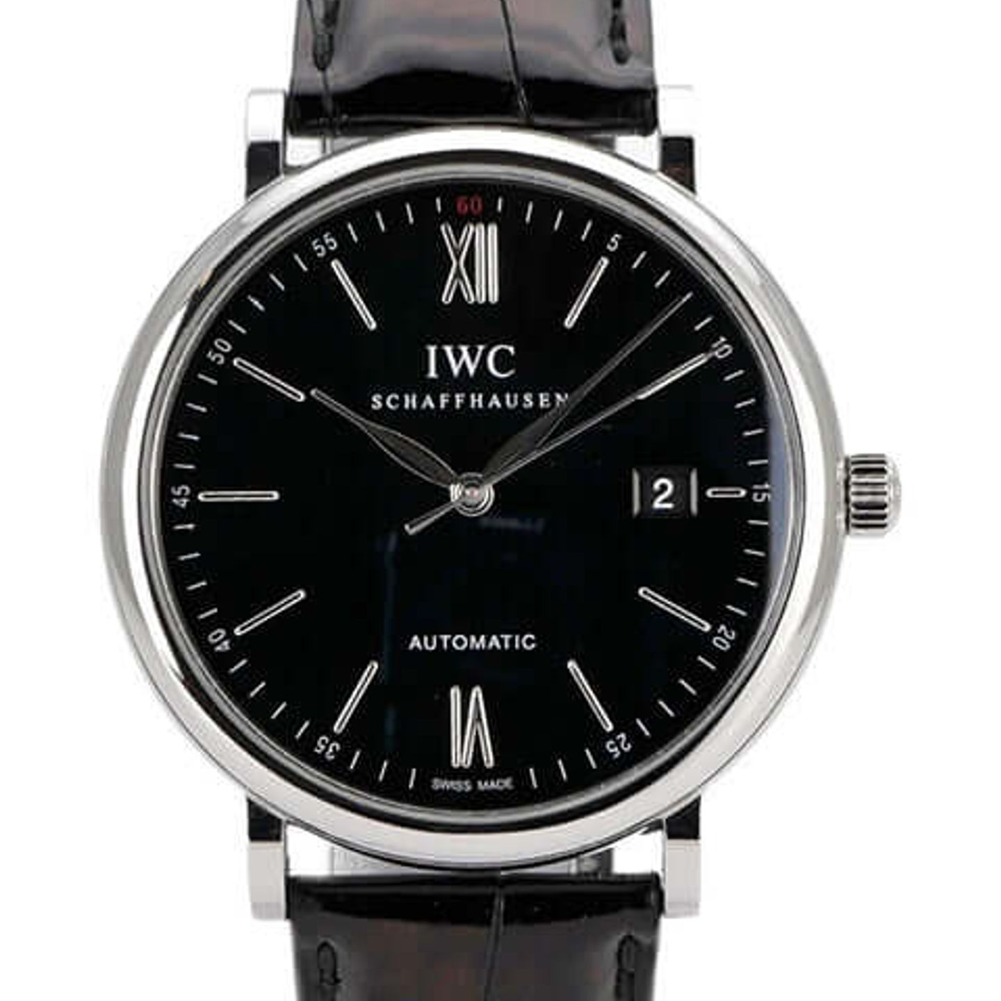 IWC Portofino Automatic IW356502 (2017) - Zwart wijzerplaat 40mm Staal (1/8)