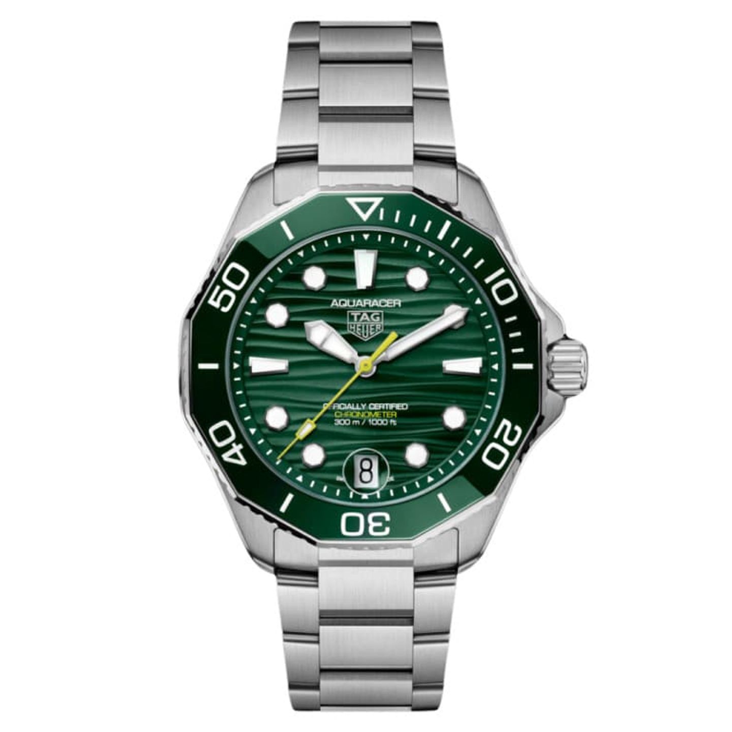 TAG Heuer Aquaracer 300M WBP5116.BA0013 (2024) - Groen wijzerplaat 42mm Staal (1/1)