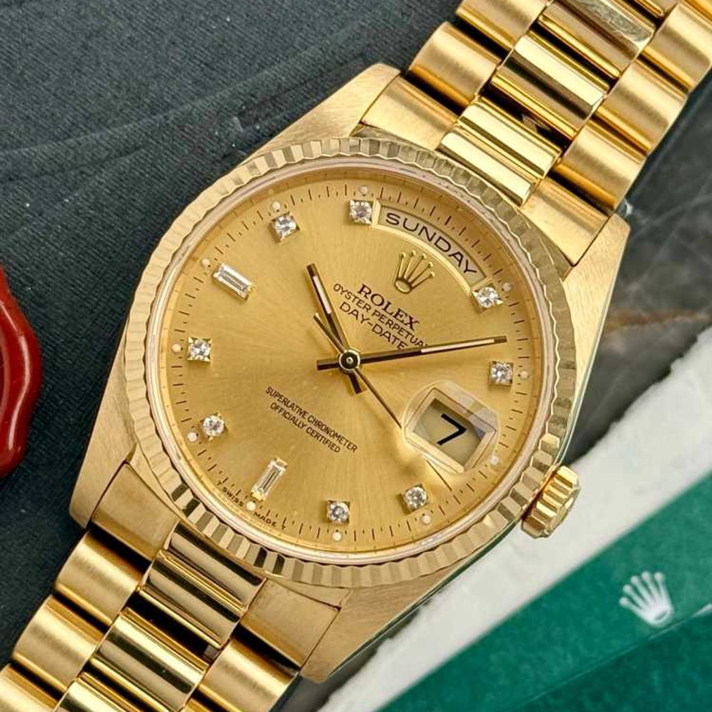 Rolex Day-Date 36 18238 (1995) - Gold dial 36 mm Yellow Gold case (6/8)