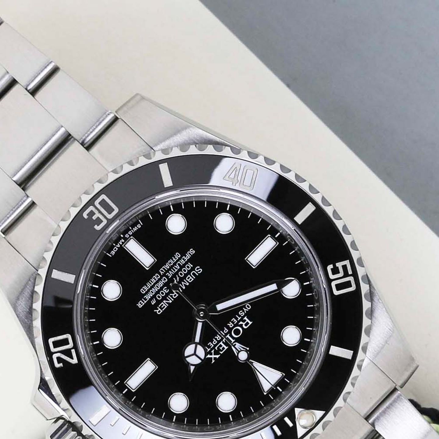 Rolex Submariner No Date 114060 (2016) - Zwart wijzerplaat 40mm Staal (4/8)