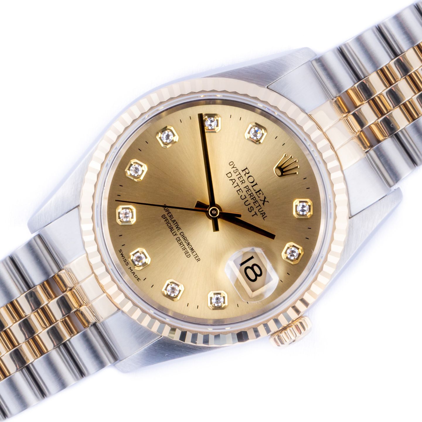 Rolex Datejust 36 16233 (1998) - 36mm Goud/Staal (1/8)