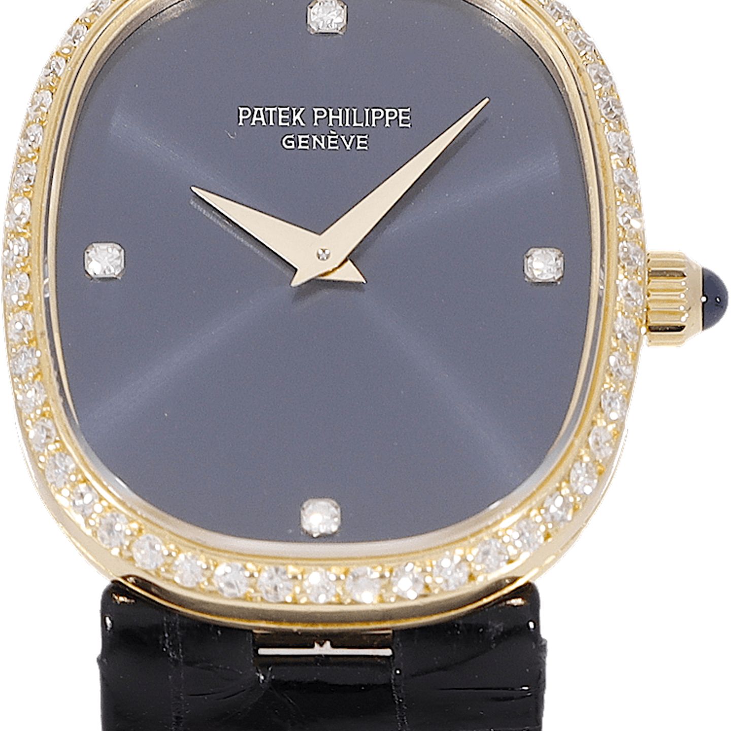 Patek Philippe Golden Ellipse 5738/1R-001 (1978) - Black dial 35 mm Rose Gold case (1/5)