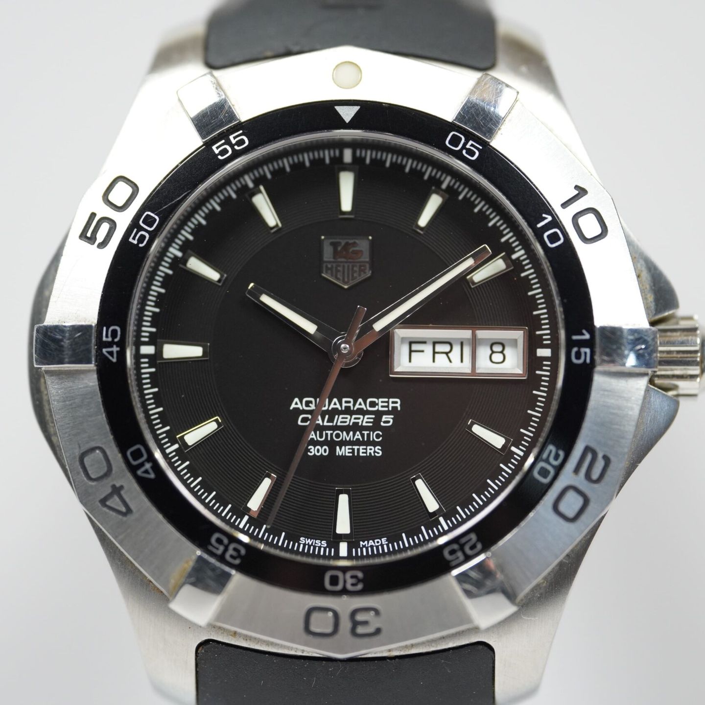 TAG Heuer Aquaracer 300M WAF2010.FT8010 (Unknown (random serial)) - Black dial 41 mm Steel case (1/8)