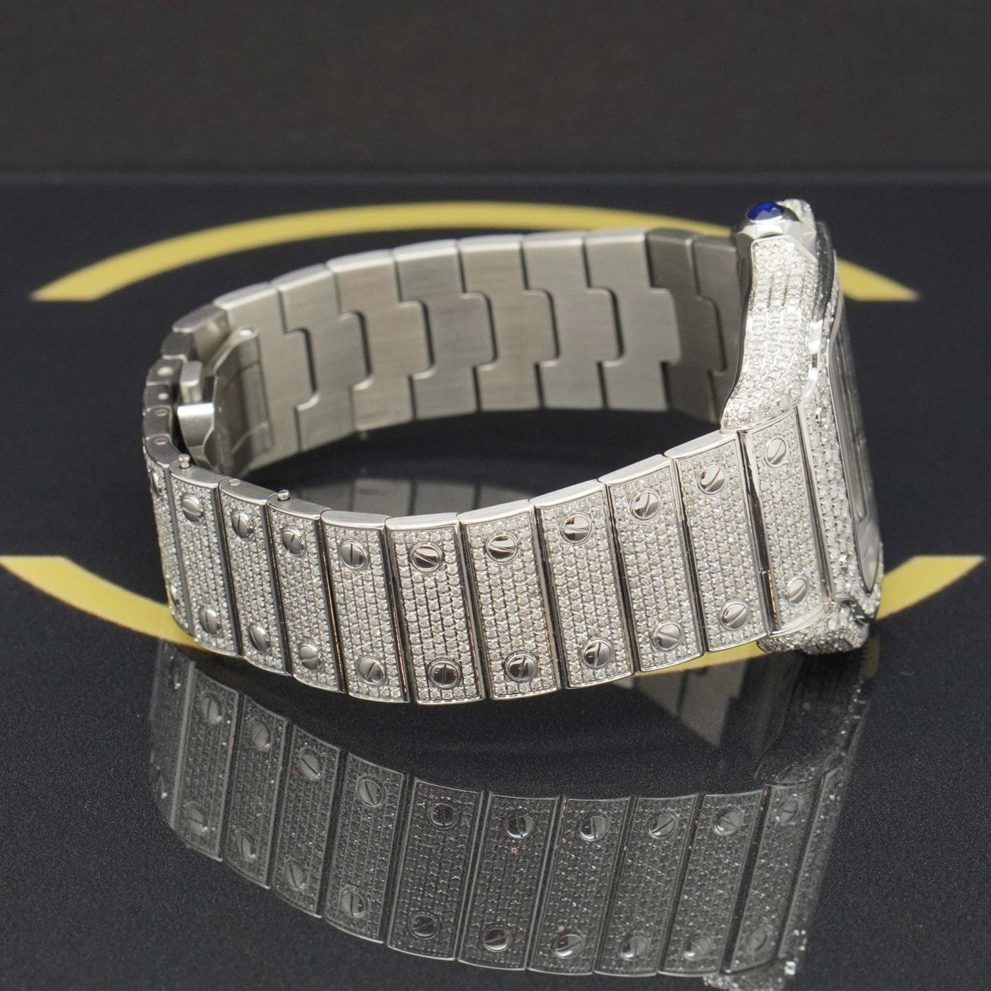 Cartier Santos WSSA0018 (2020) - Diamant wijzerplaat 40mm Staal (6/7)