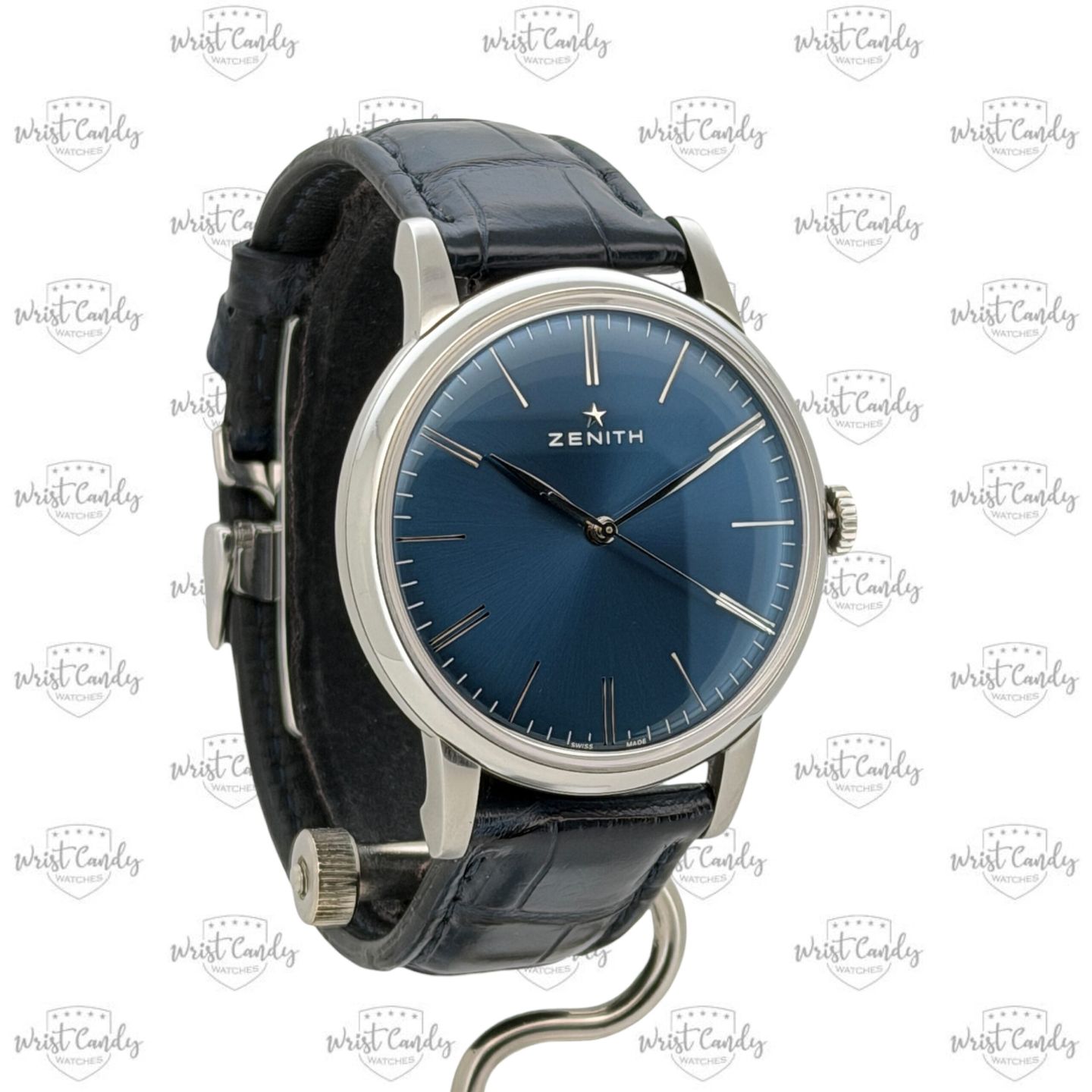 Zenith Elite 6150 03.2272.6150/51.C700 (2017) - Blue dial 42 mm Steel case (3/8)