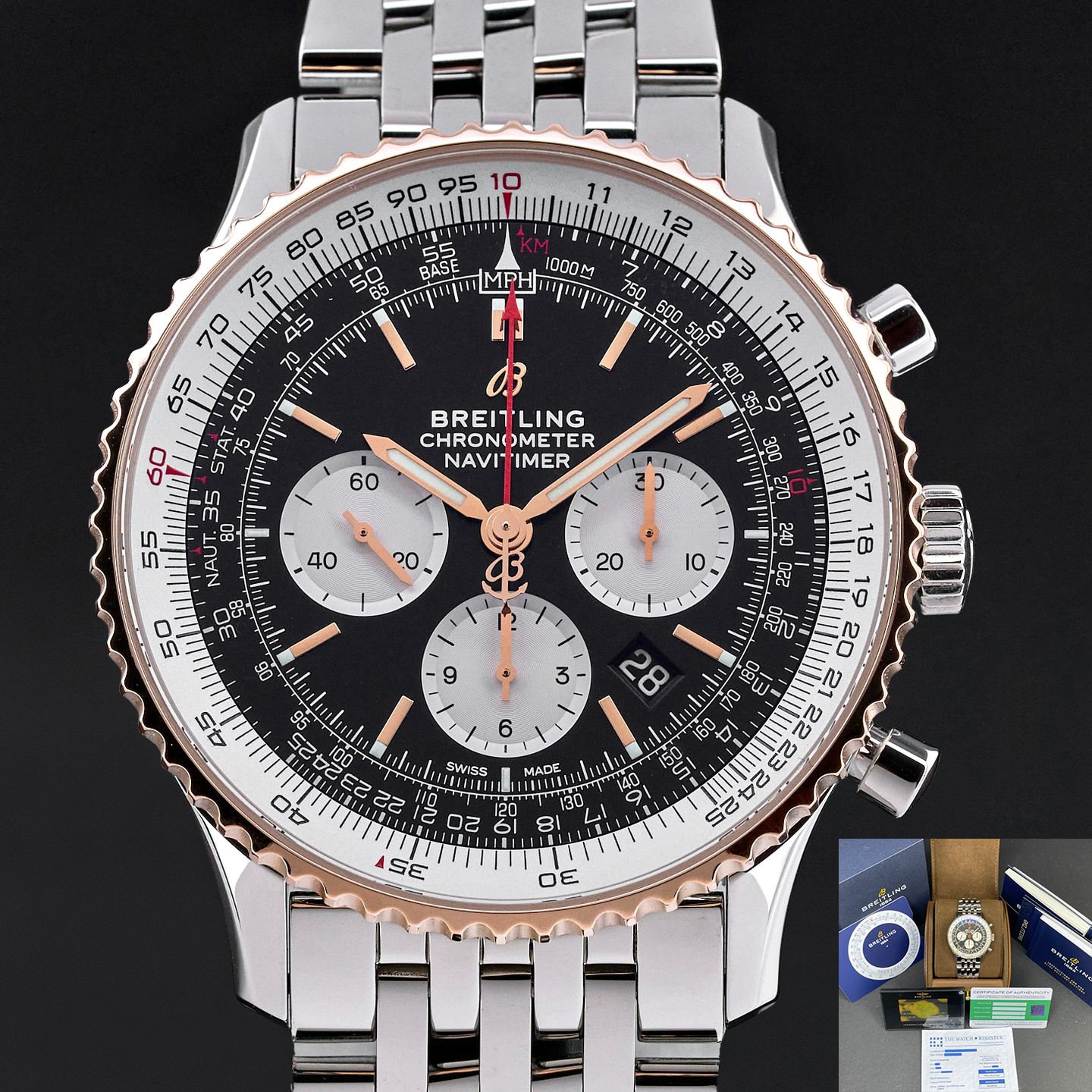 Breitling Navitimer UB0127211B1A1 (2020) - Black dial 46 mm Steel case (1/8)