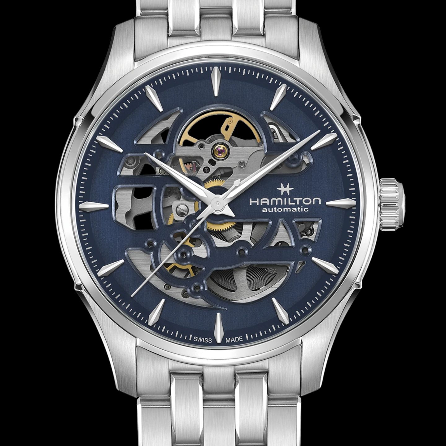 Hamilton Jazzmaster H42535141 (2024) - Blauw wijzerplaat 42mm Staal (1/3)