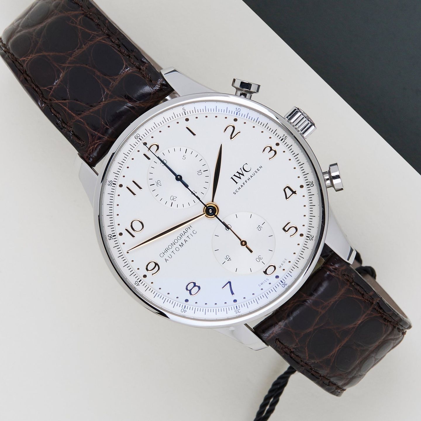 IWC Portuguese Chronograph IW371604 (2020) - Zilver wijzerplaat 41mm Staal (1/8)