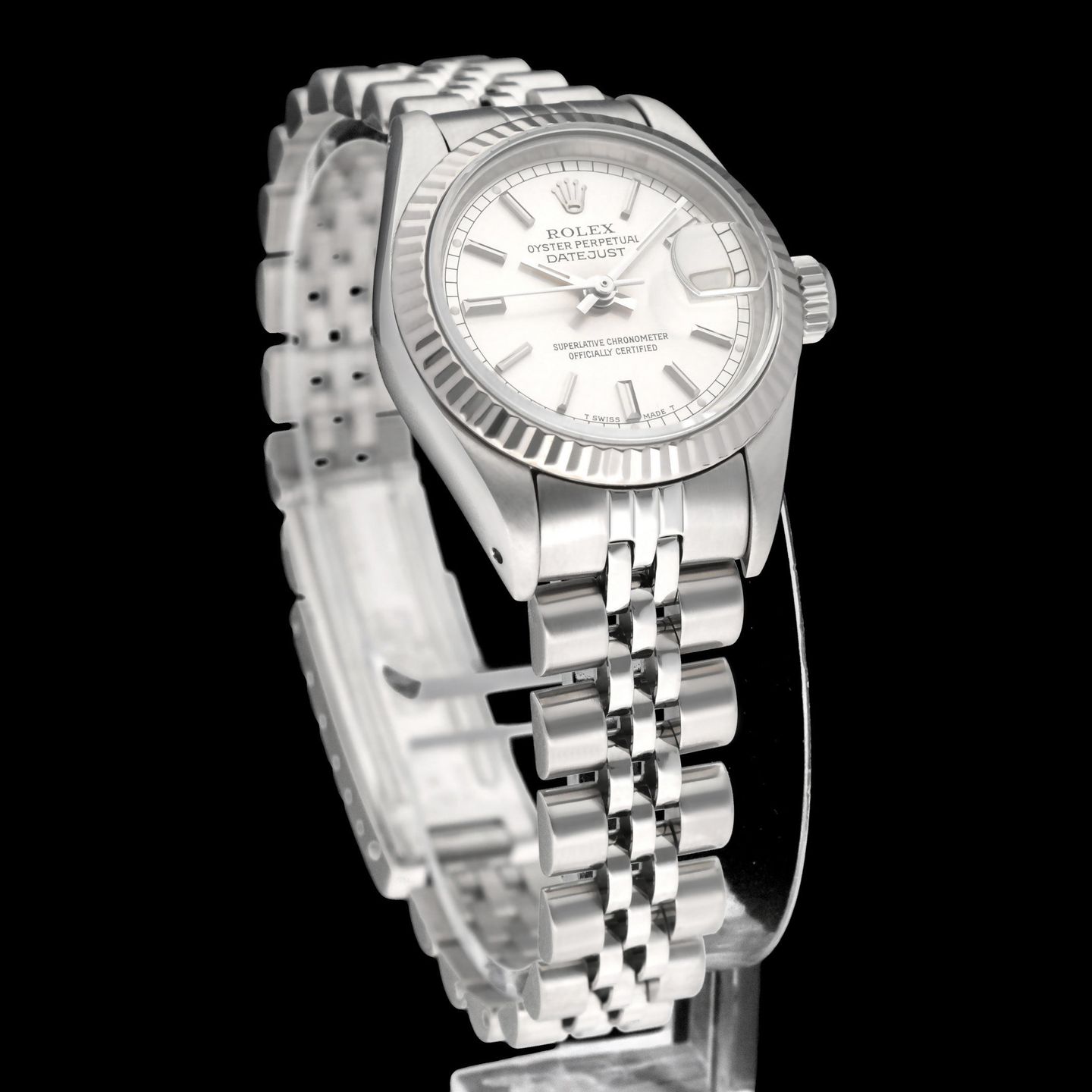 Rolex Lady-Datejust 69174 (1989) - Silver dial 26 mm Steel case (4/8)