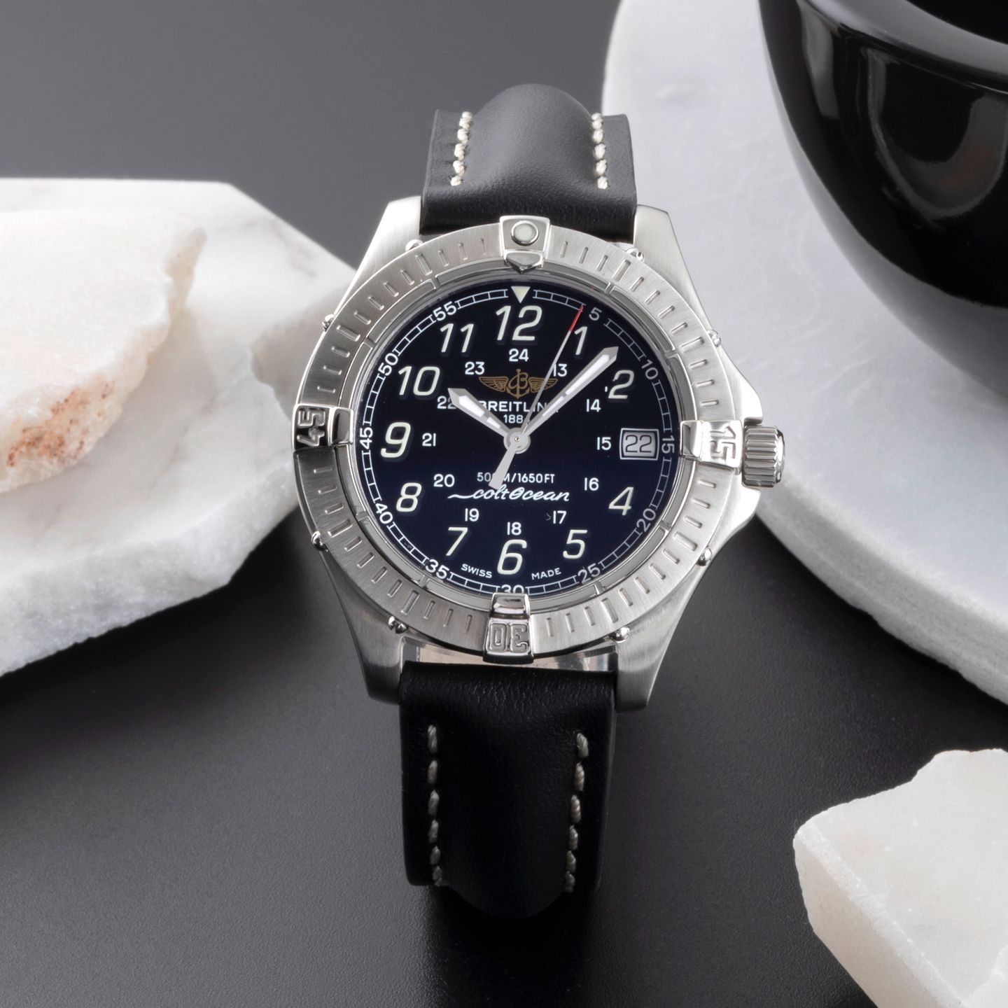 Breitling Colt A64350 (2001) - 38mm Staal (1/8)