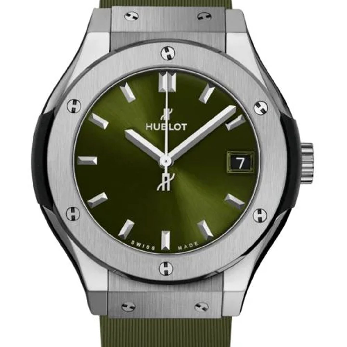 Hublot Classic Fusion 565.NX.8970.RX (2026) - Groen wijzerplaat 38mm Titanium (1/1)