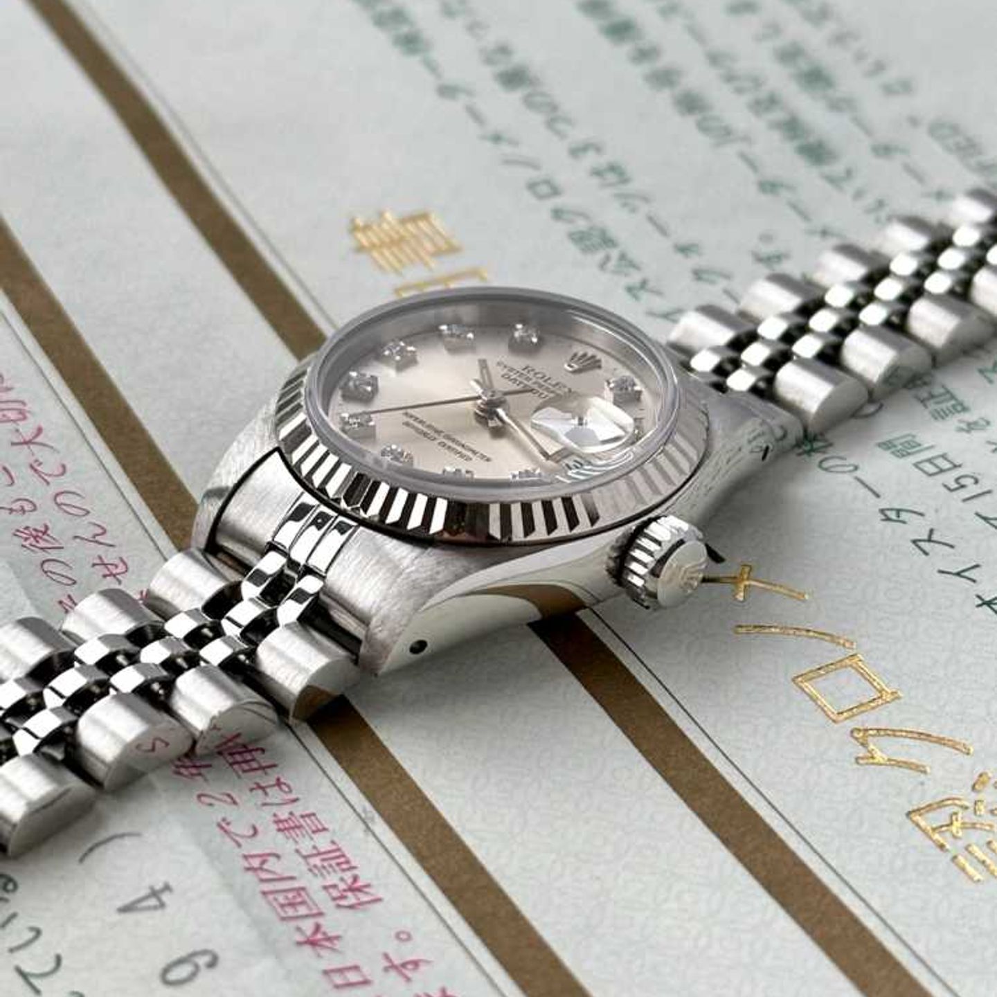 Rolex Lady-Datejust 69174G (1991) - Silver dial 26 mm Steel case (6/8)