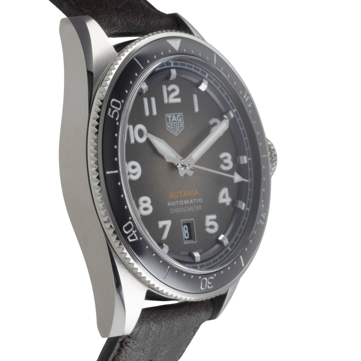 TAG Heuer Autavia WBE5114.EB0173 (Unknown (random serial)) - Black dial 42 mm Steel case (7/8)