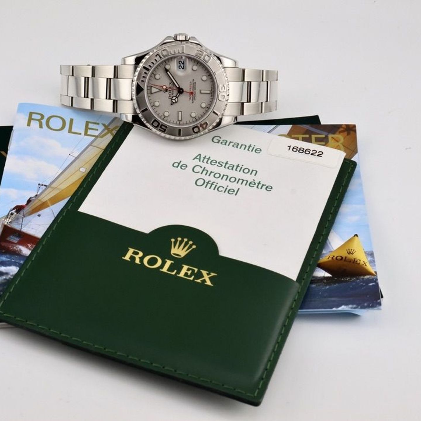Rolex Yacht-Master 168622 (2006) - Silver dial 35 mm Steel case (2/3)