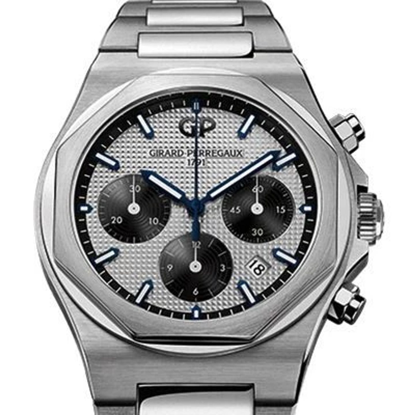 Girard-Perregaux Laureato 81020-11-131-11A (2024) - Silver dial 43 mm Steel case (1/2)