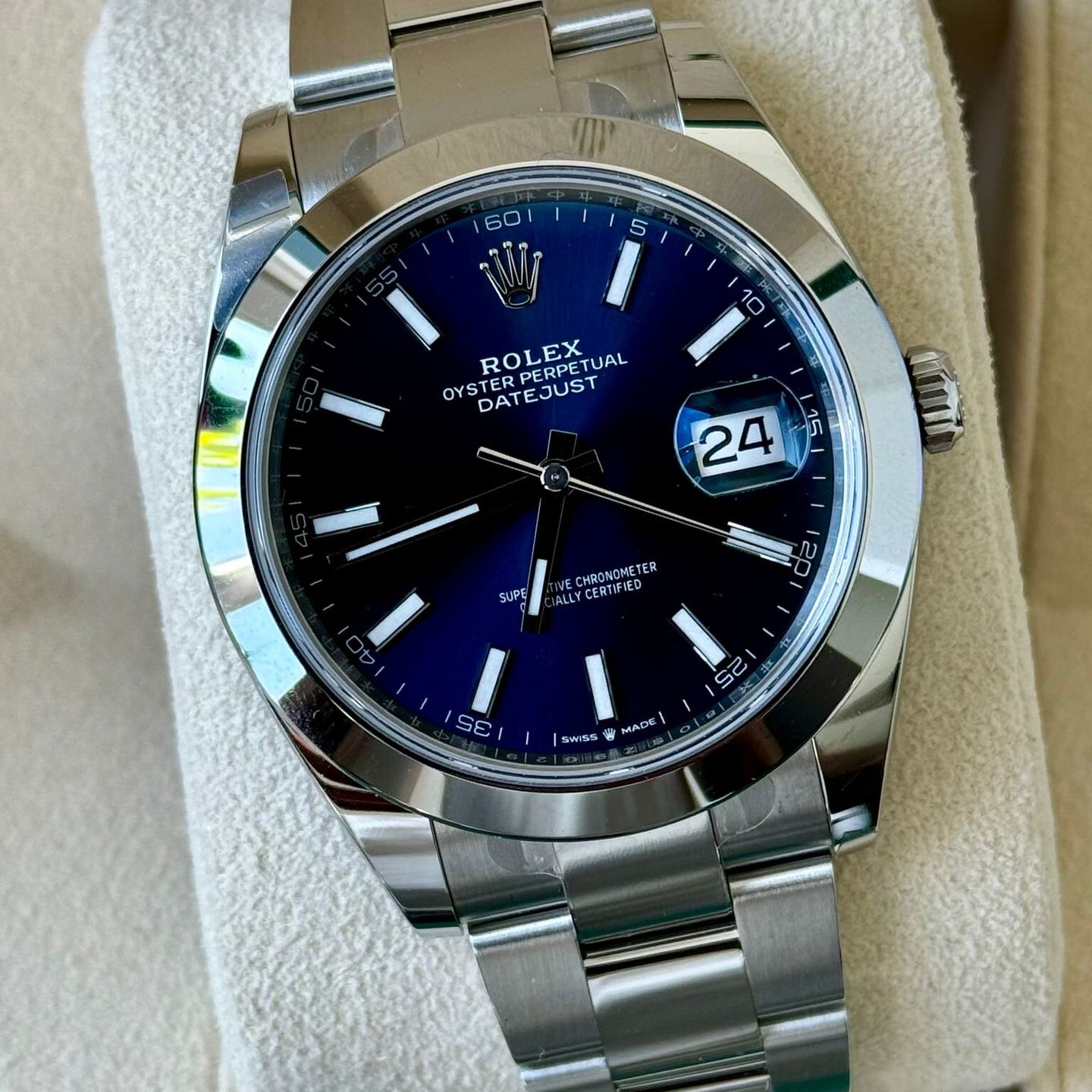 Rolex Datejust 41 126300 (2024) - Blauw wijzerplaat 41mm Staal (1/7)