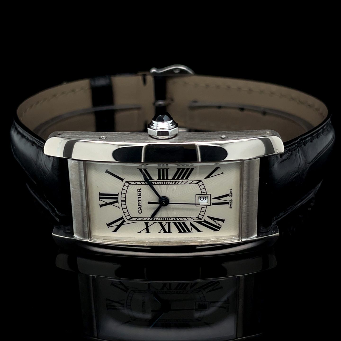 Cartier Tank Américaine 2490 (Unknown (random serial)) - 22 mm White Gold case (6/8)