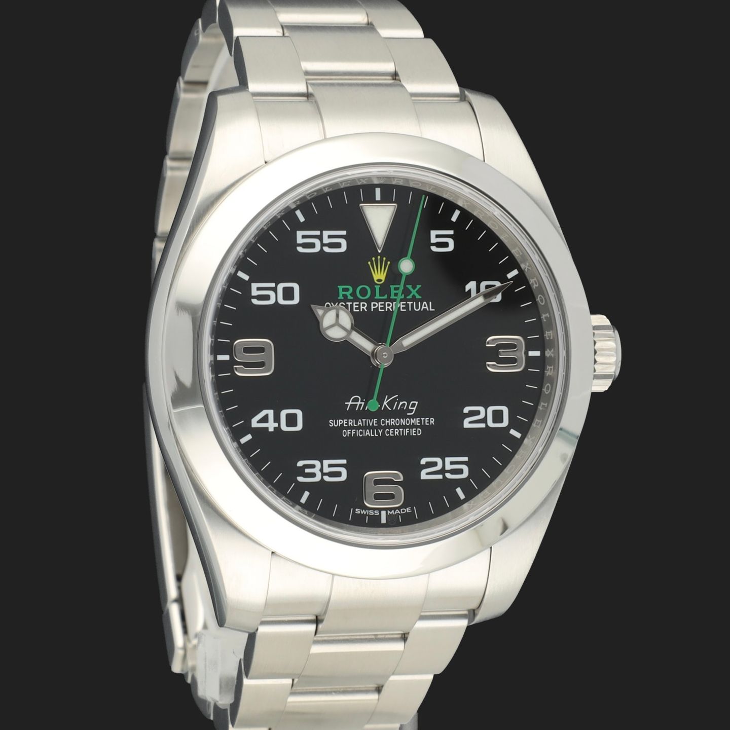Rolex Air-King 116900 (2017) - Black dial 40 mm Steel case (4/8)