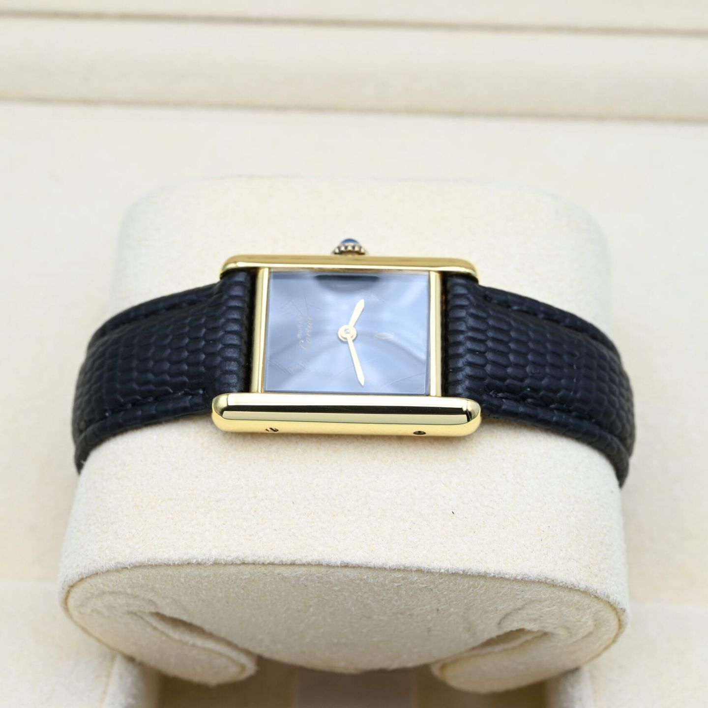 Cartier Tank Vermeil Unknown (Unknown (random serial)) - Black dial 23 mm Silver case (2/7)