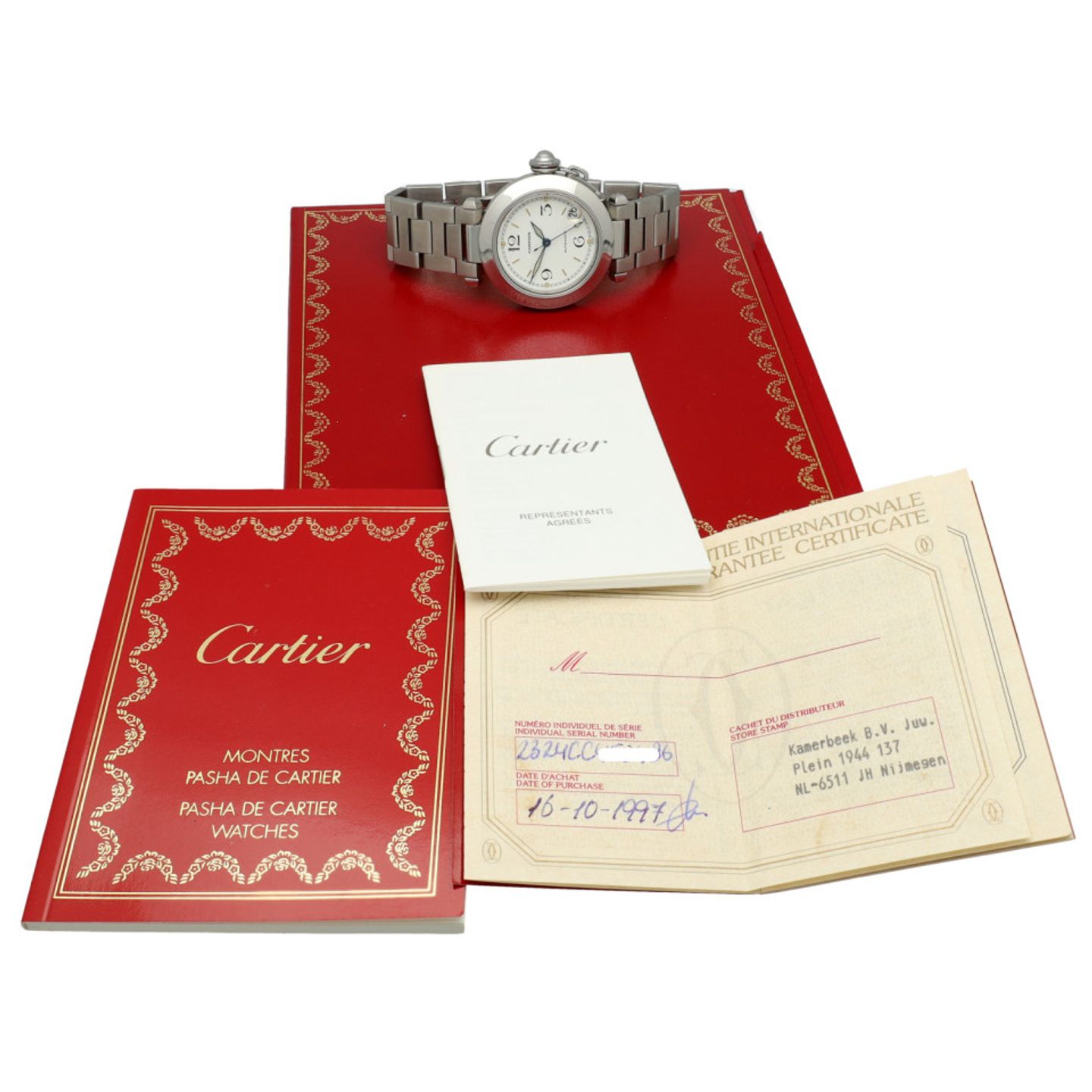 Cartier Pasha C 2324 (1997) - White dial 35 mm Steel case (5/7)