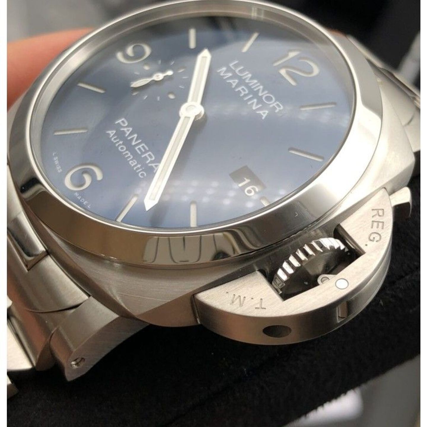 Panerai Luminor Marina PAM01316 (2023) - Blue dial 44 mm Steel case (3/8)