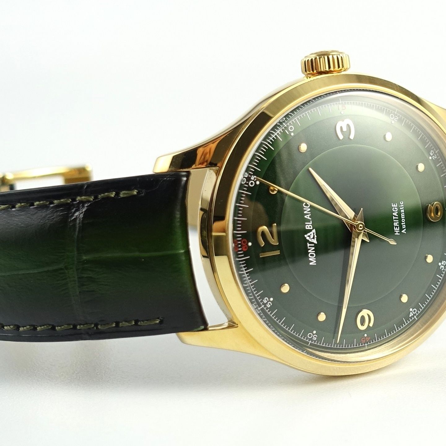 Montblanc Heritage 126464 (2024) - Green dial 40 mm Yellow Gold case (2/7)