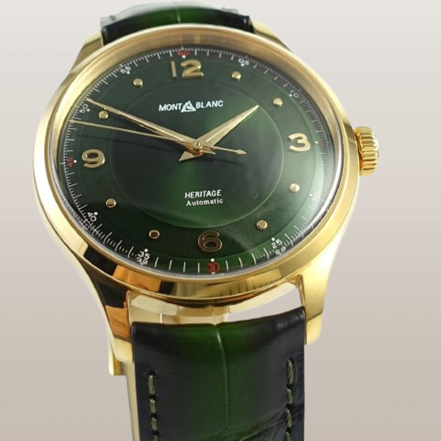 Montblanc Heritage 126464 (2024) - Green dial 40 mm Yellow Gold case (1/7)