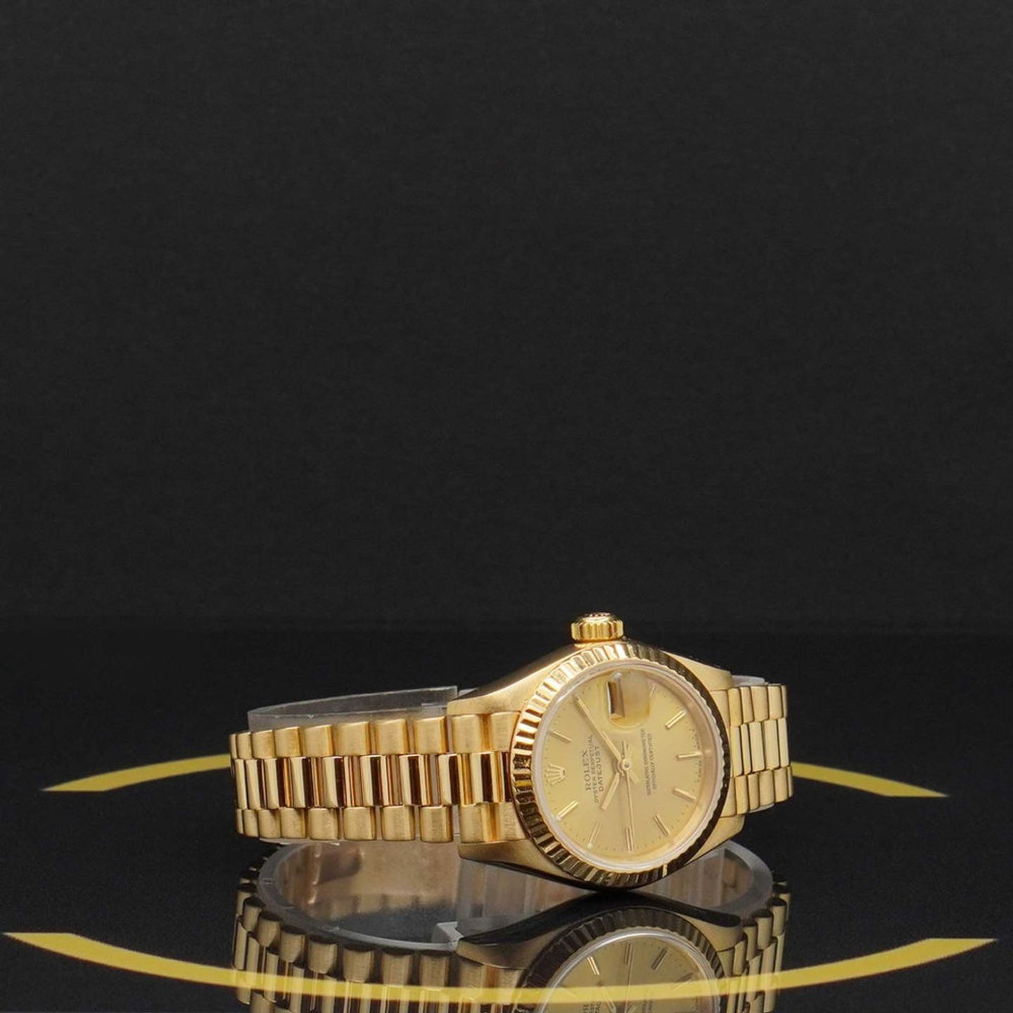 Rolex Lady-Datejust 69178 (1988) - Gold dial 26 mm Yellow Gold case (5/7)