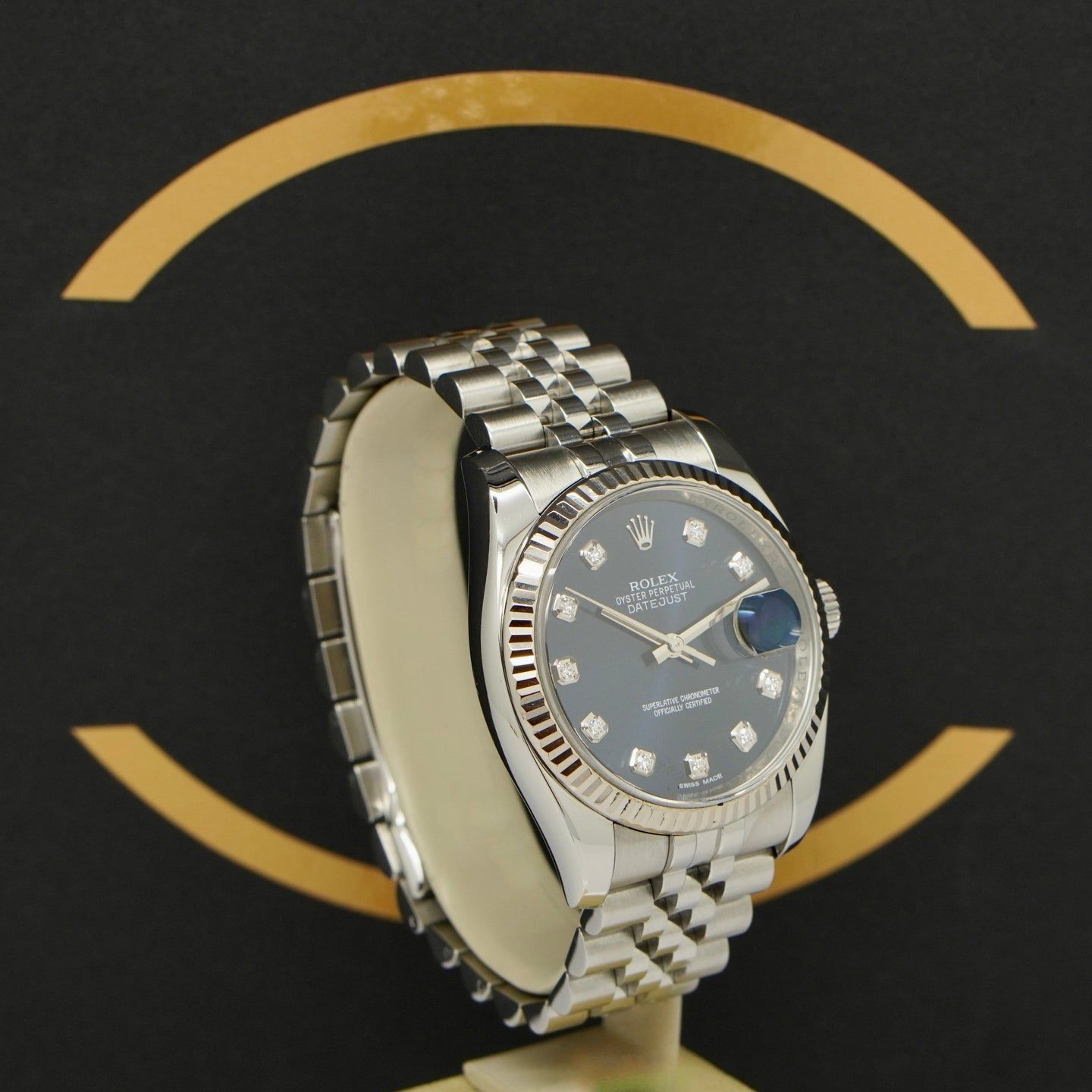 Rolex Datejust 36 116234 (2012) - Blauw wijzerplaat 36mm Staal (3/7)