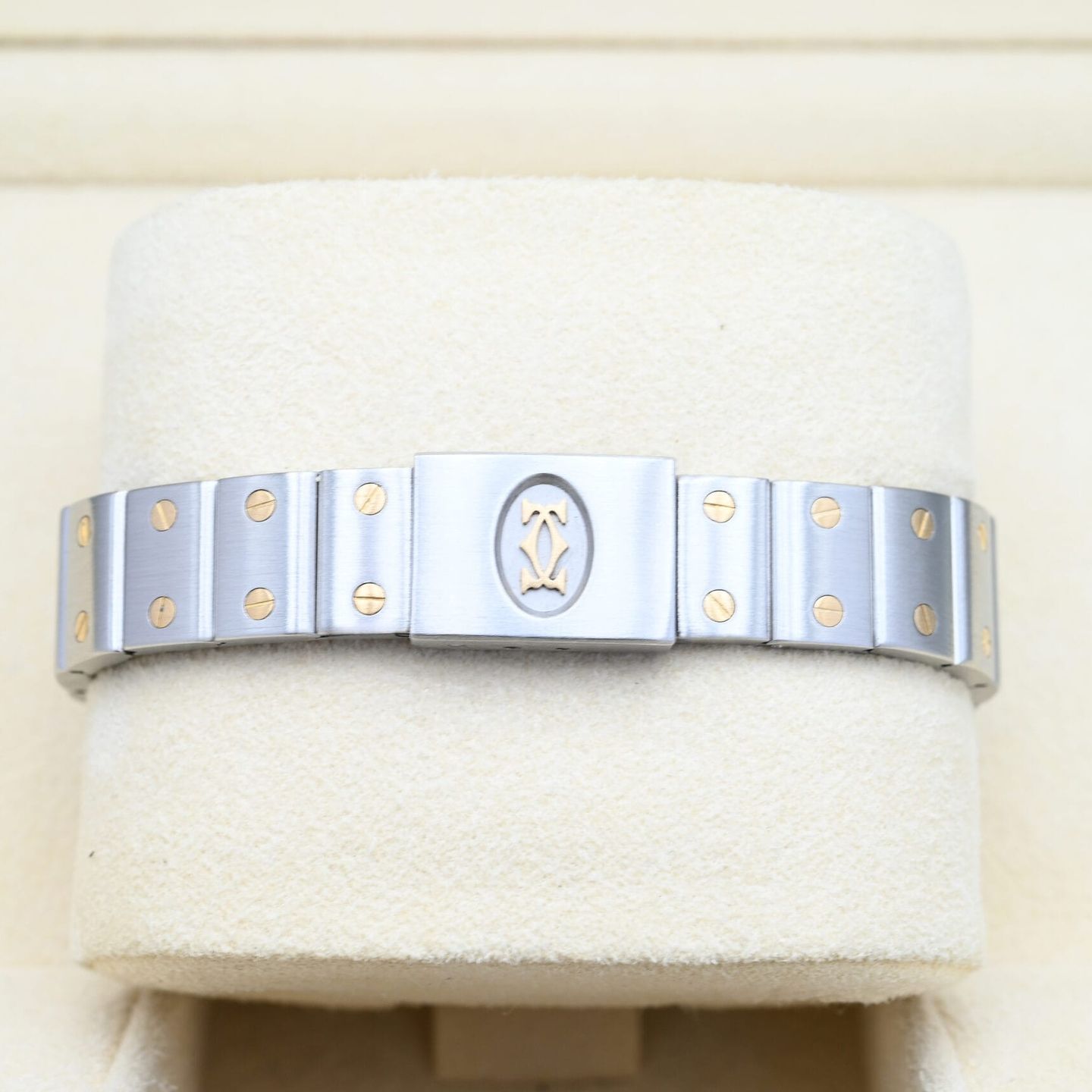 Cartier Santos Galbée 1057930 (Unknown (random serial)) - White dial 24 mm Gold/Steel case (6/8)