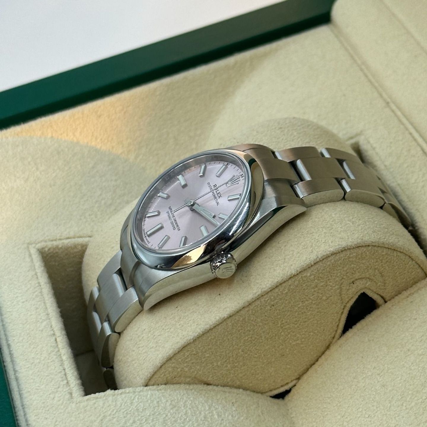 Rolex Oyster Perpetual 34 124200 (2024) - Pink dial 28 mm Steel case (6/8)