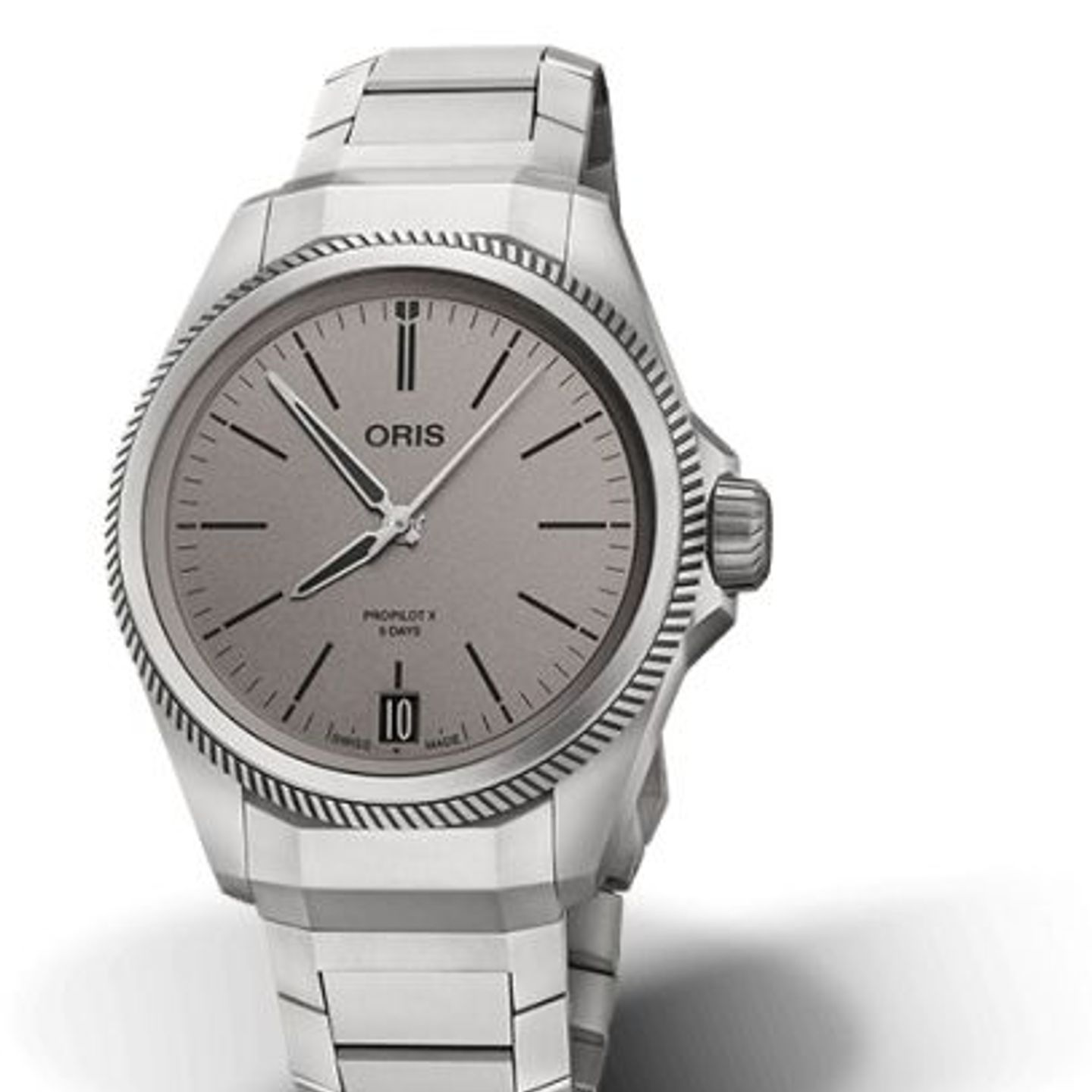 Oris ProPilot X 01 400 7778 7153-07 7 20 01TLC (2022) - Grijs wijzerplaat 39mm Titanium (1/1)