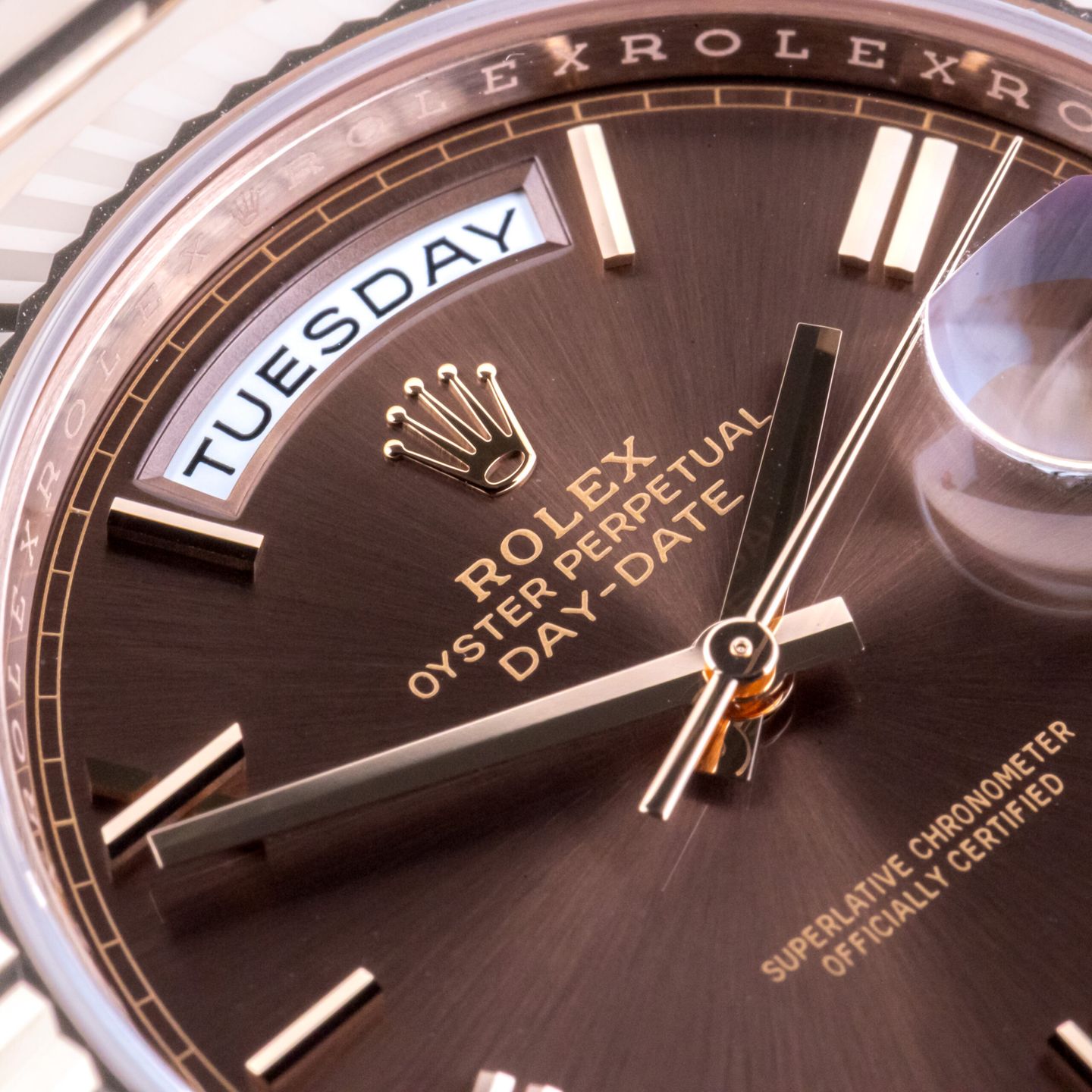Rolex Day-Date 40 228235 (2018) - Bruin wijzerplaat 40mm Roségoud (2/6)