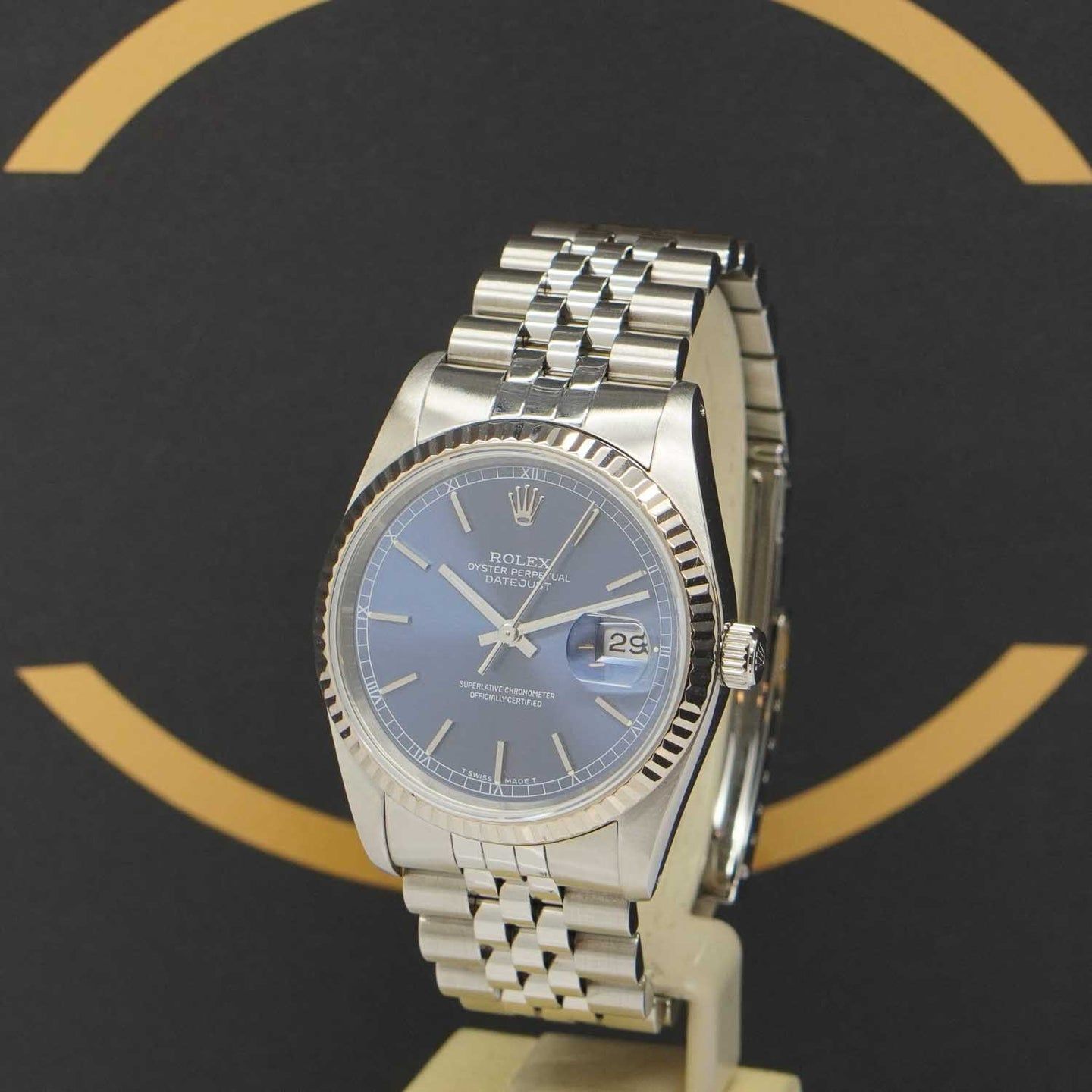 Rolex Datejust 36 16234 (1990) - Blue dial 36 mm Steel case (2/7)