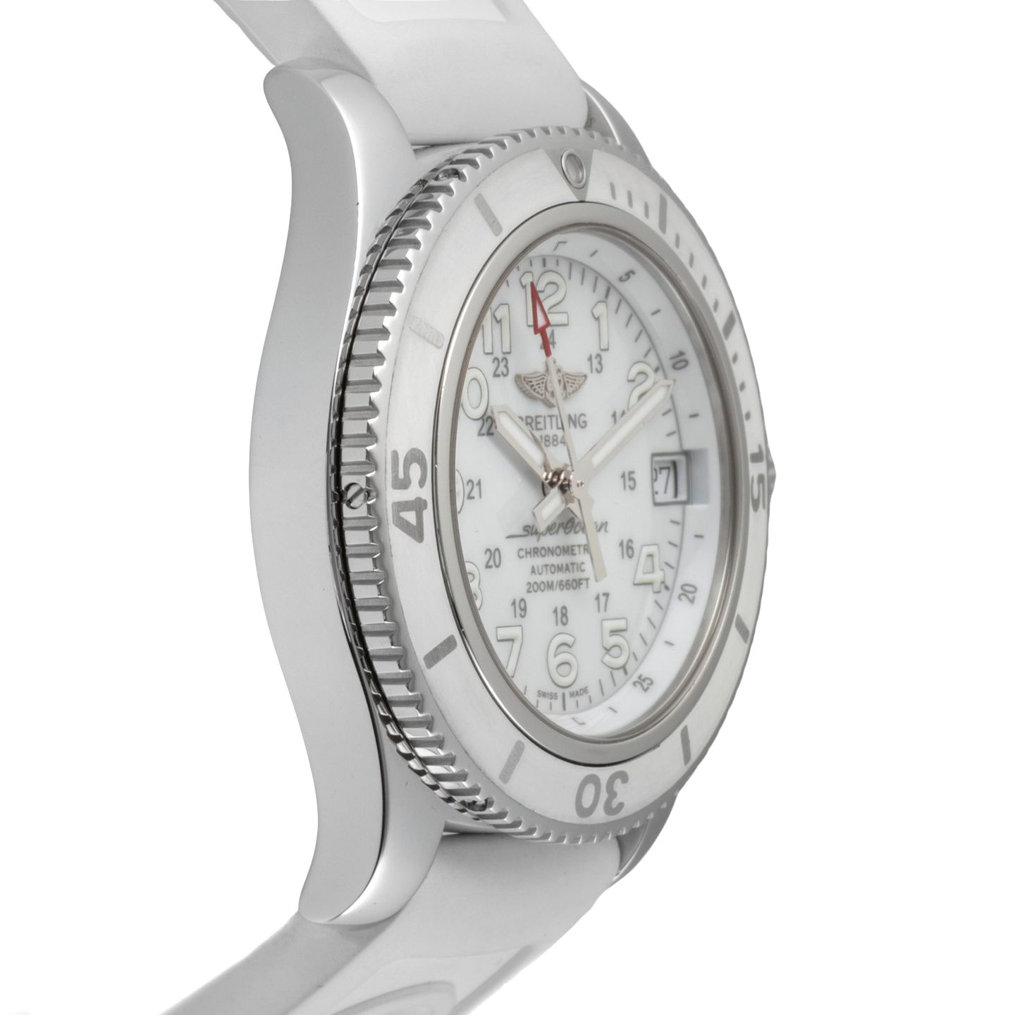 Breitling Superocean II 36 A17312 (2017) - White dial 36 mm Steel case (7/8)
